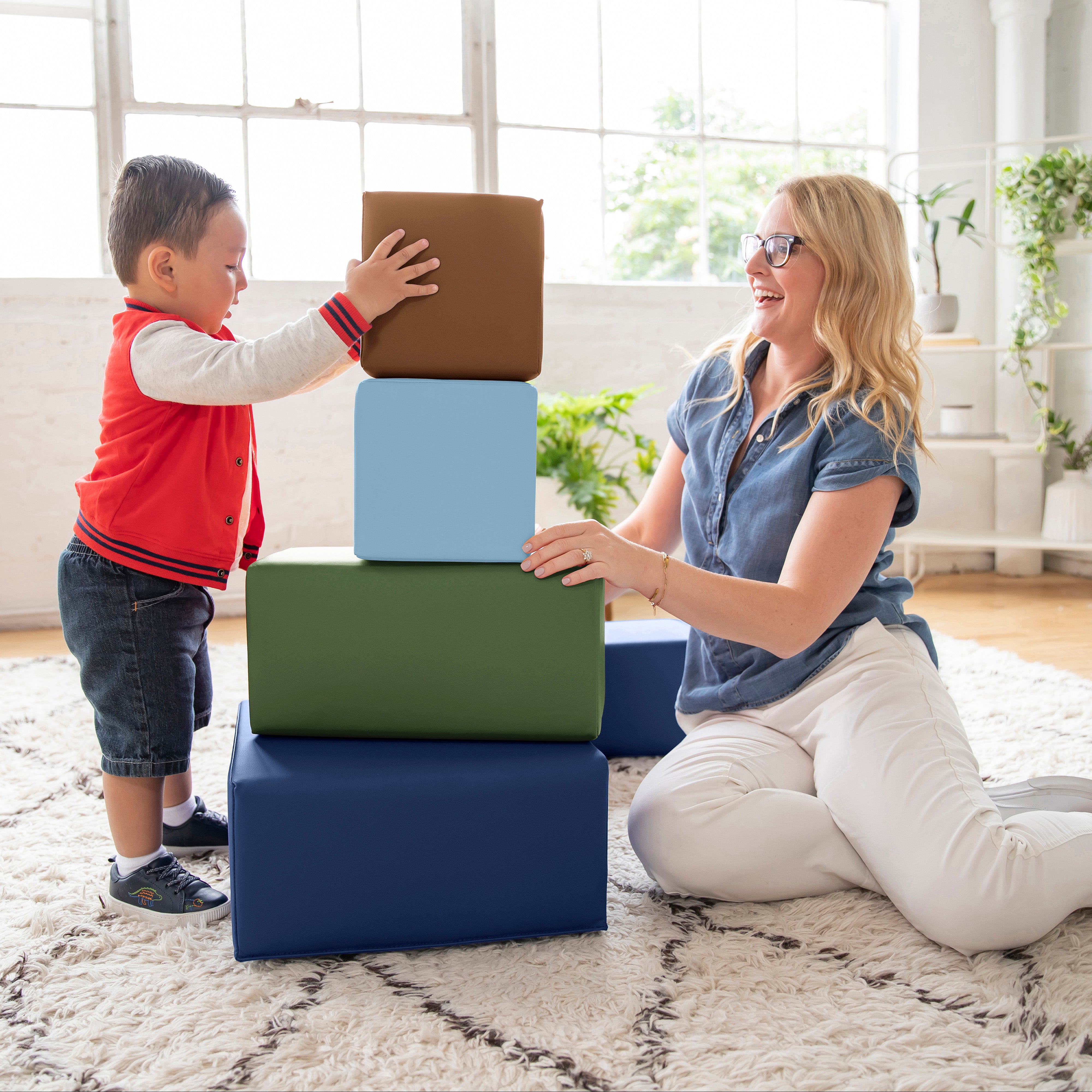 SoftZone Big Foam Building Blocks, 7-Piece