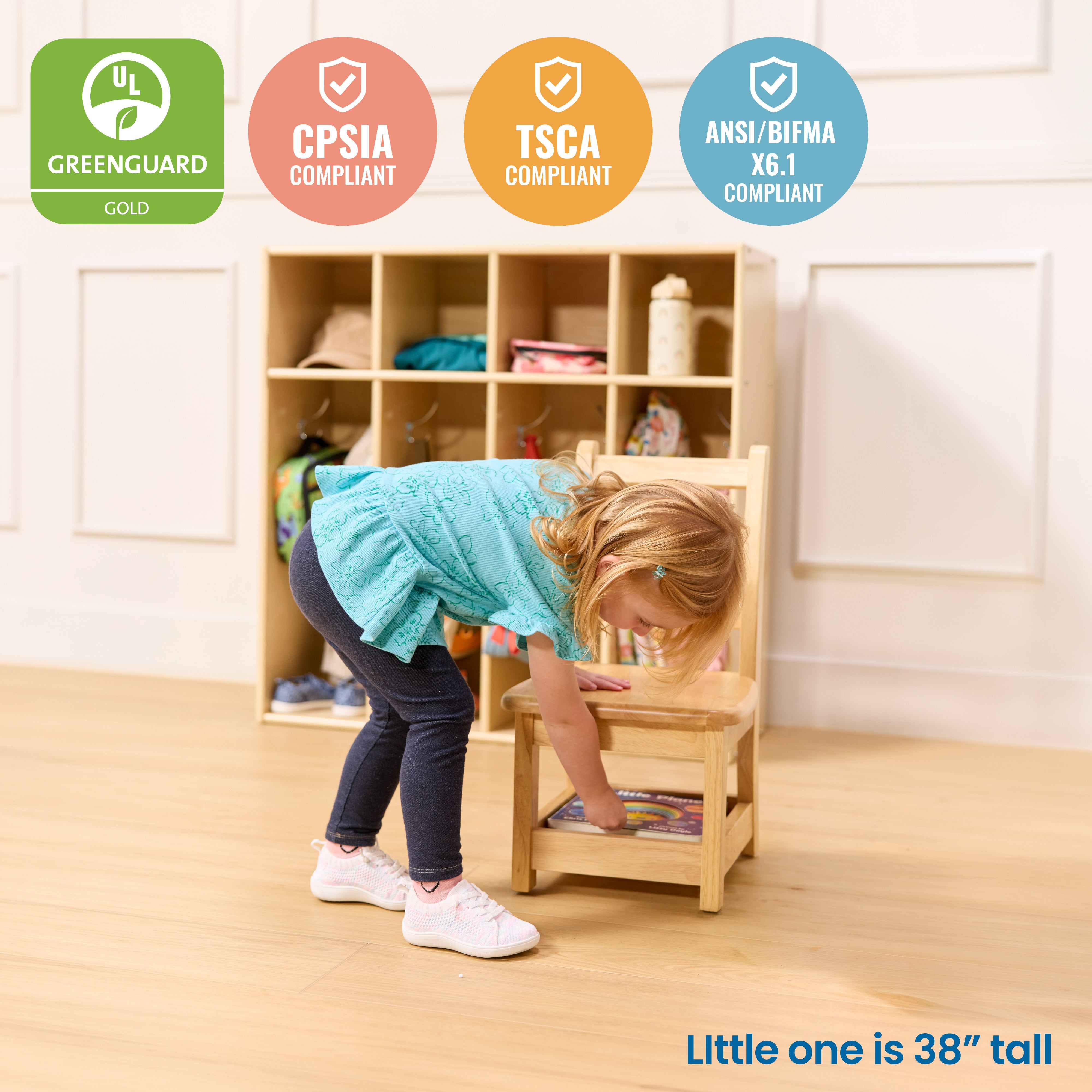 Three-Rung Ladderback Chair with Storage, 2-Pack