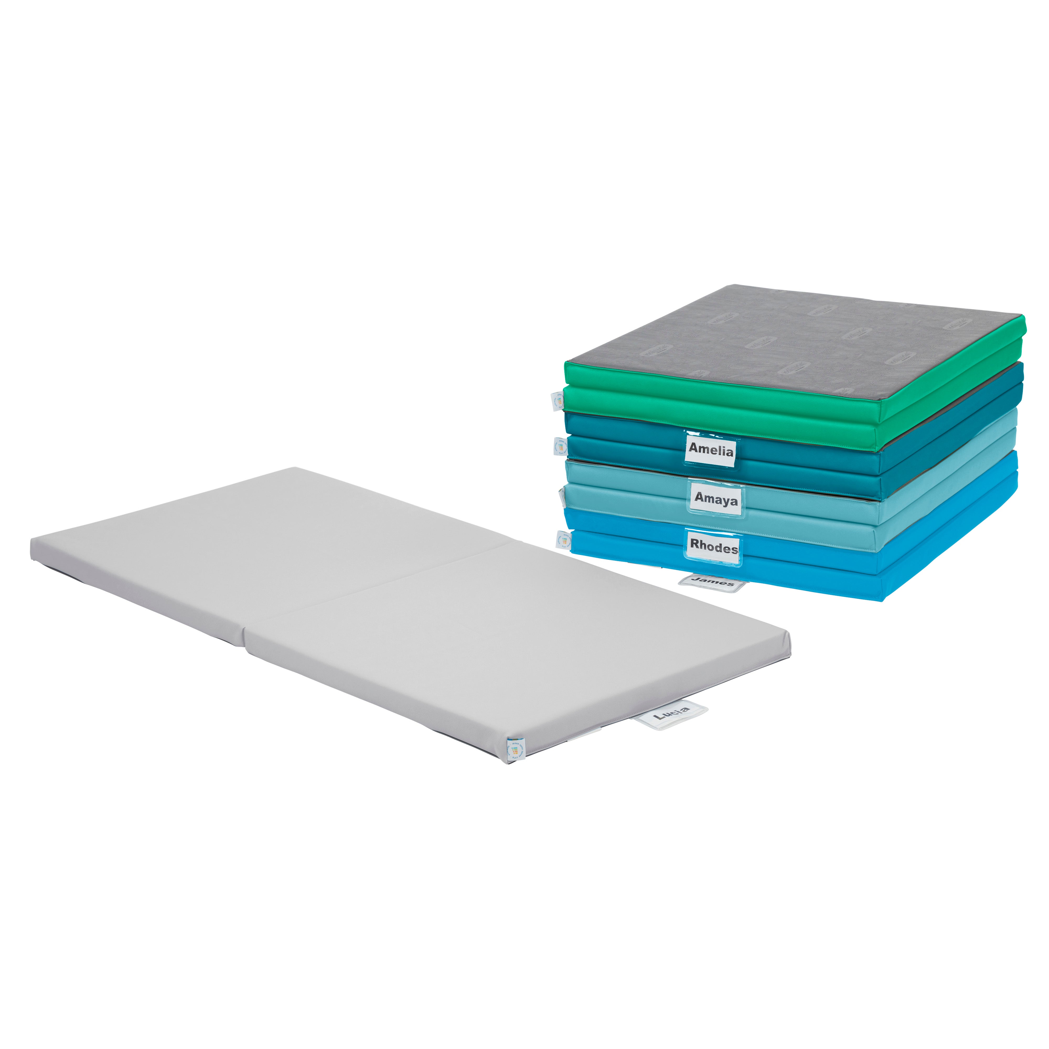 Folding Rainbow Rest Mats, 5-Piece