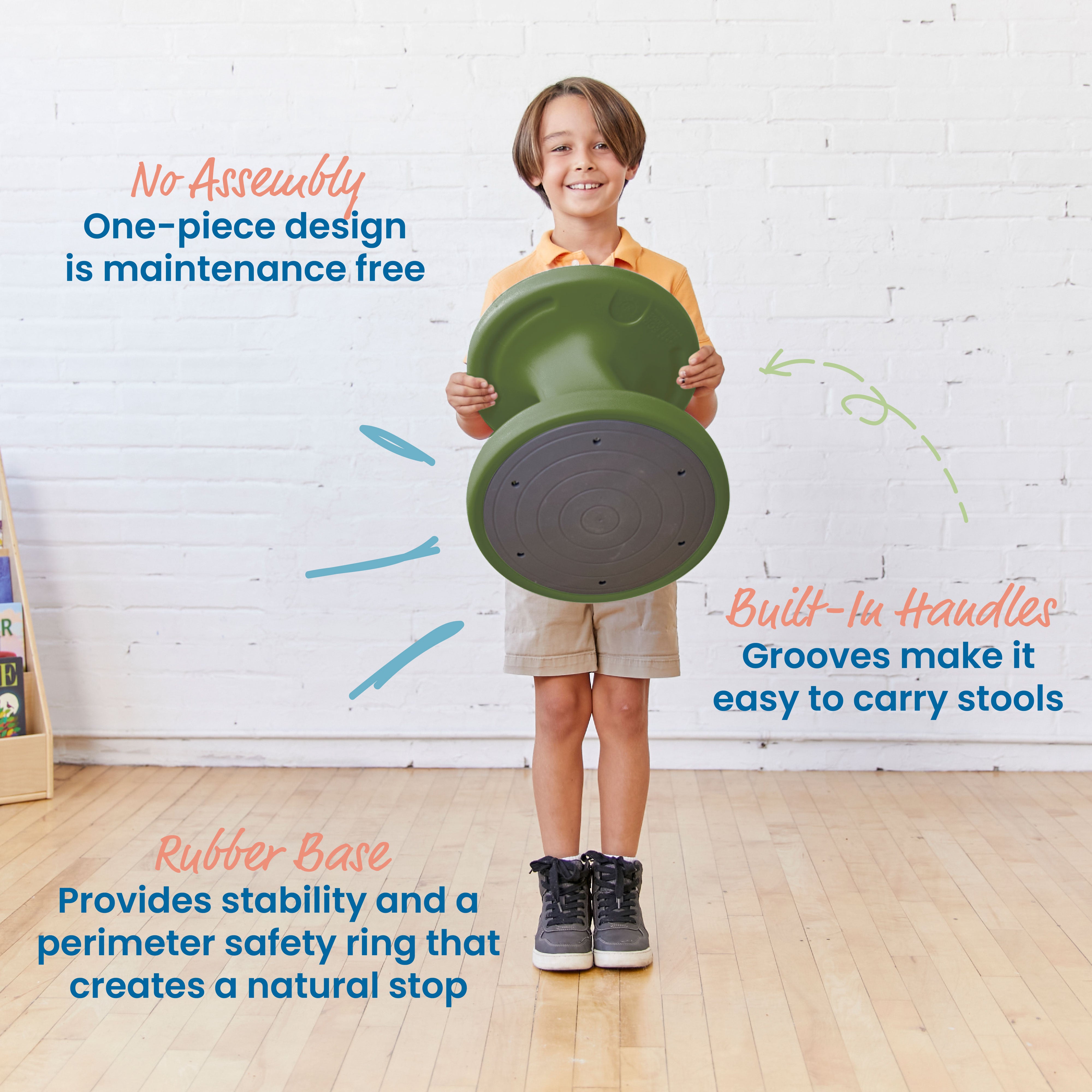 Twist Wobble Stool, 14in Seat Height