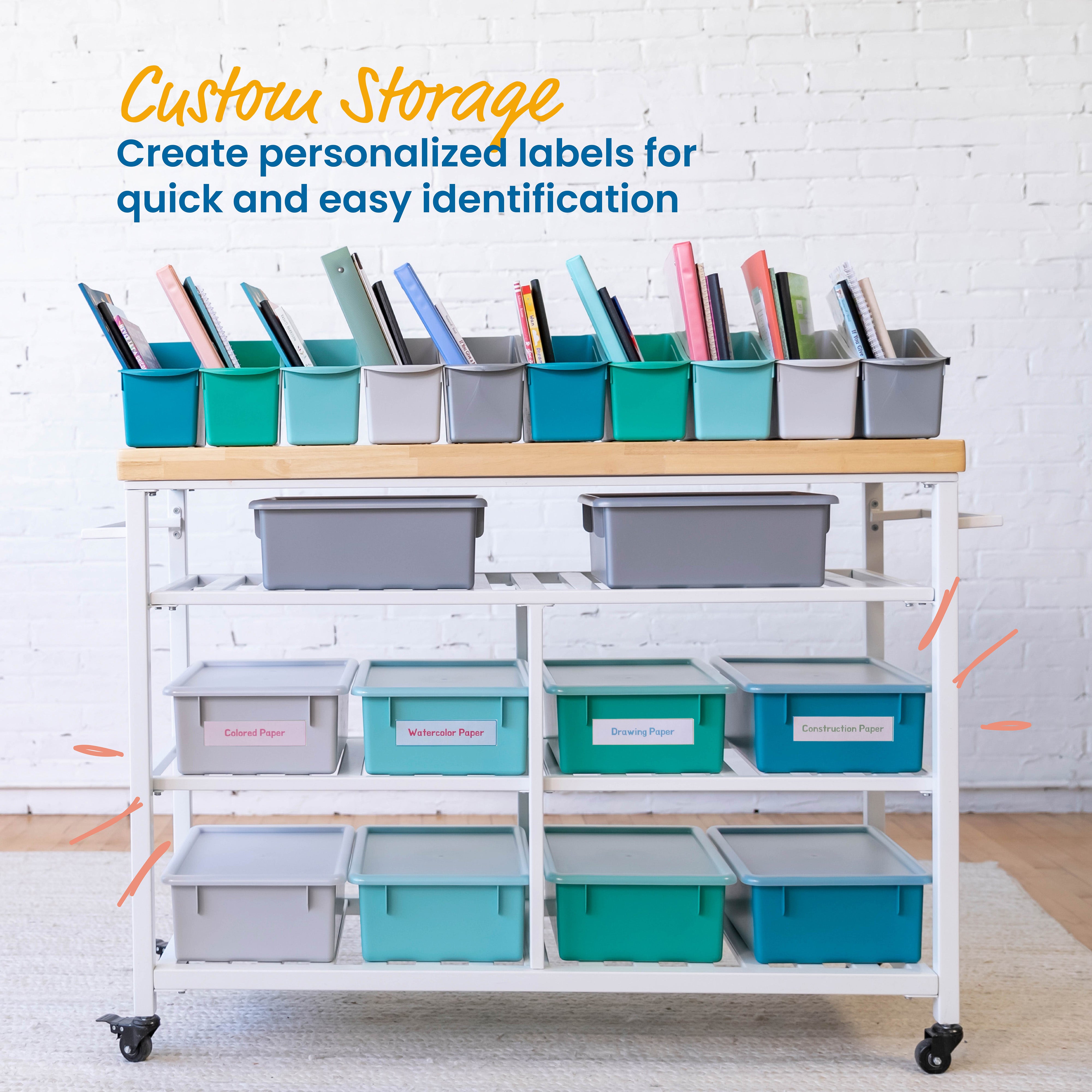 Letter Size Deep Tray with Lid, 10-Piece