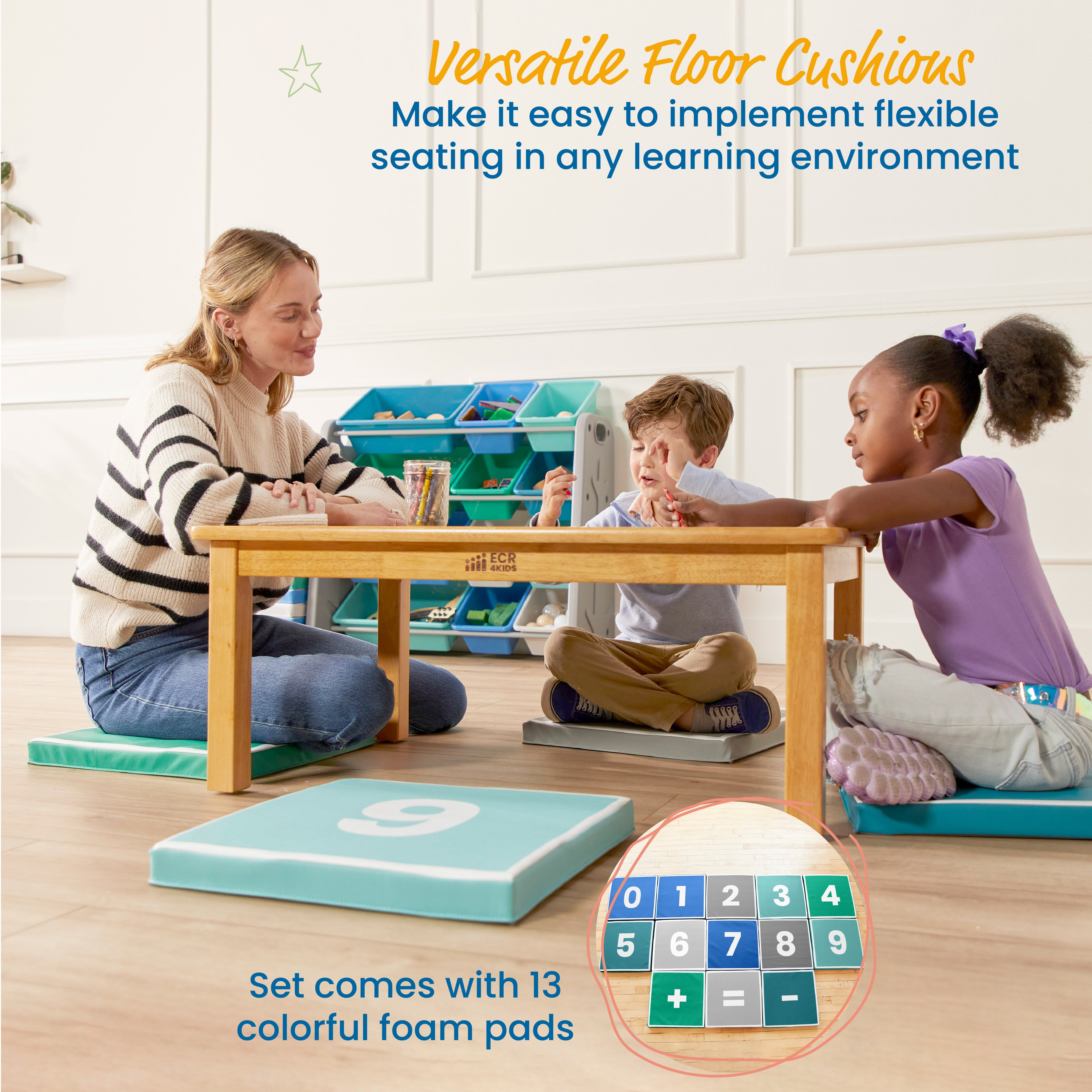 SoftZone Hop to It Math Mats, 13-Piece