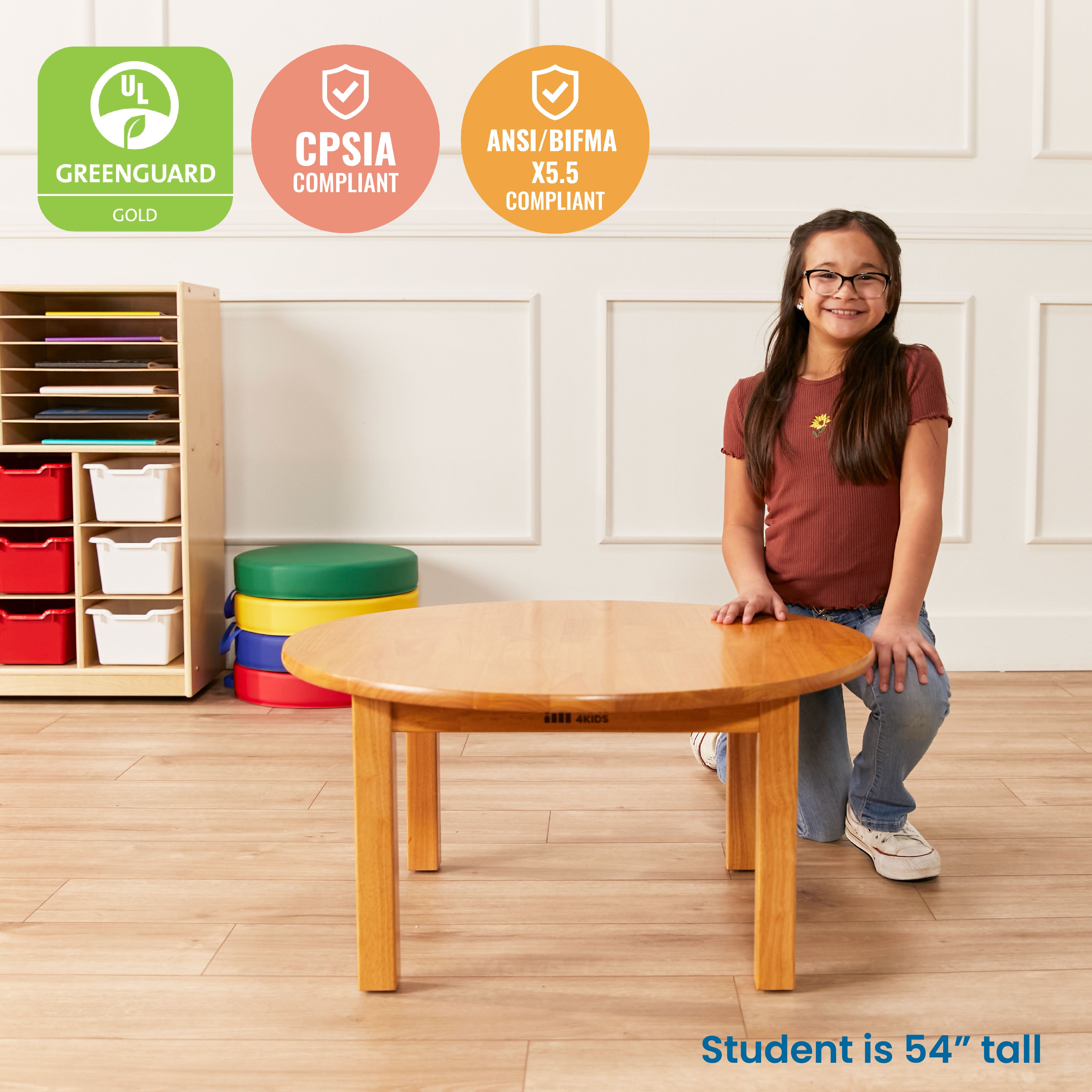 Hardwood Table with 14in Legs