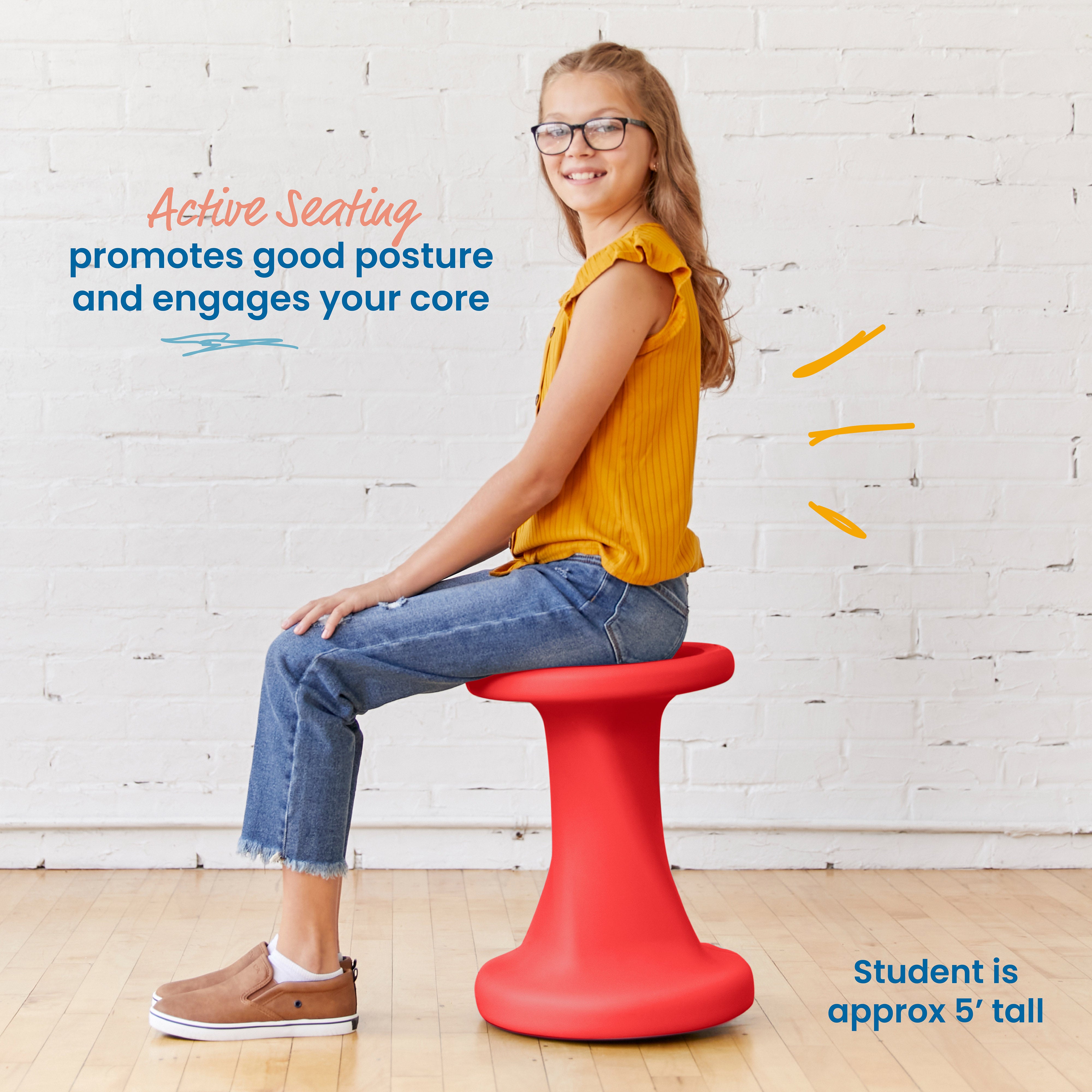 Twist Wobble Stool, 18in Seat Height