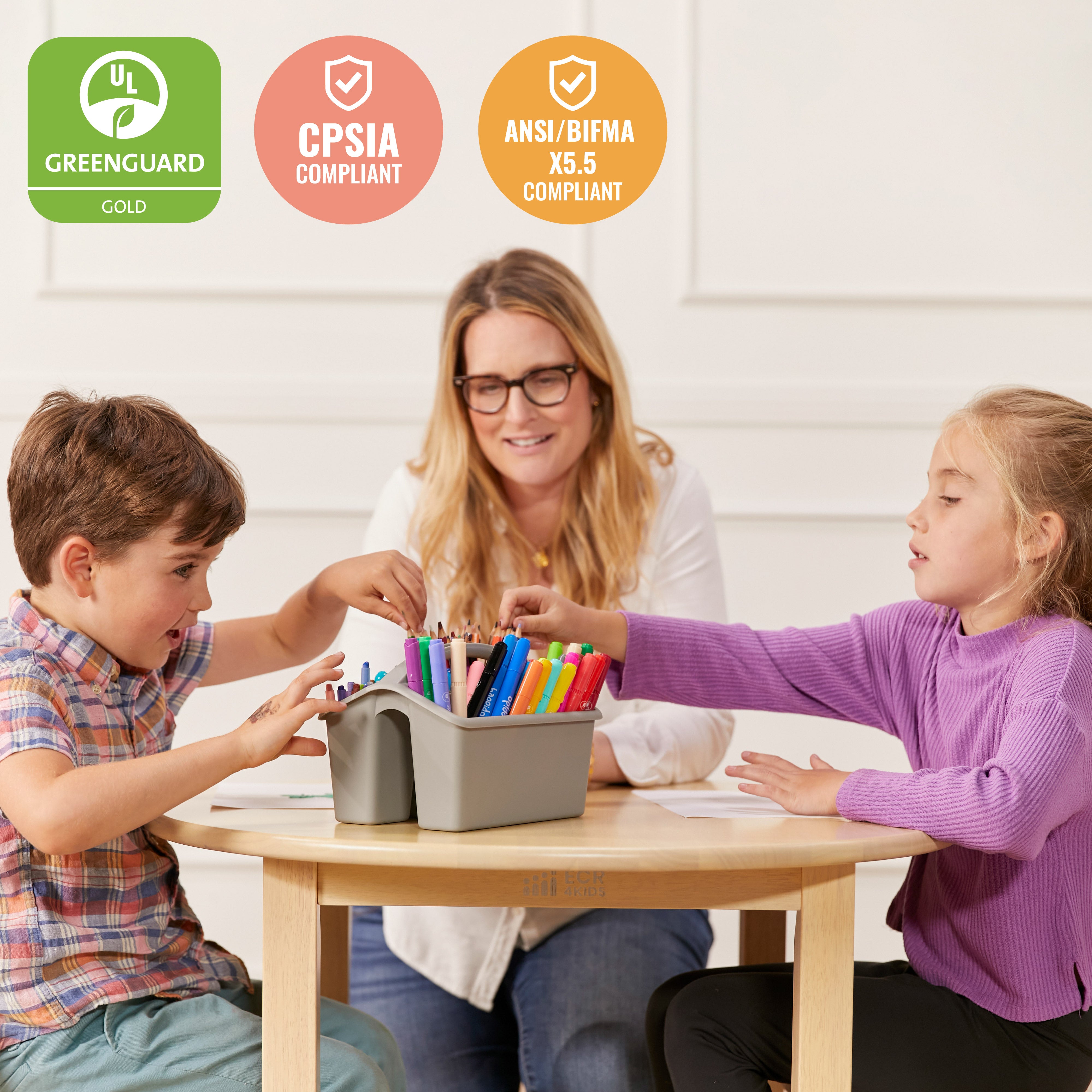 30in D Round Hardwood Table with 22in Legs