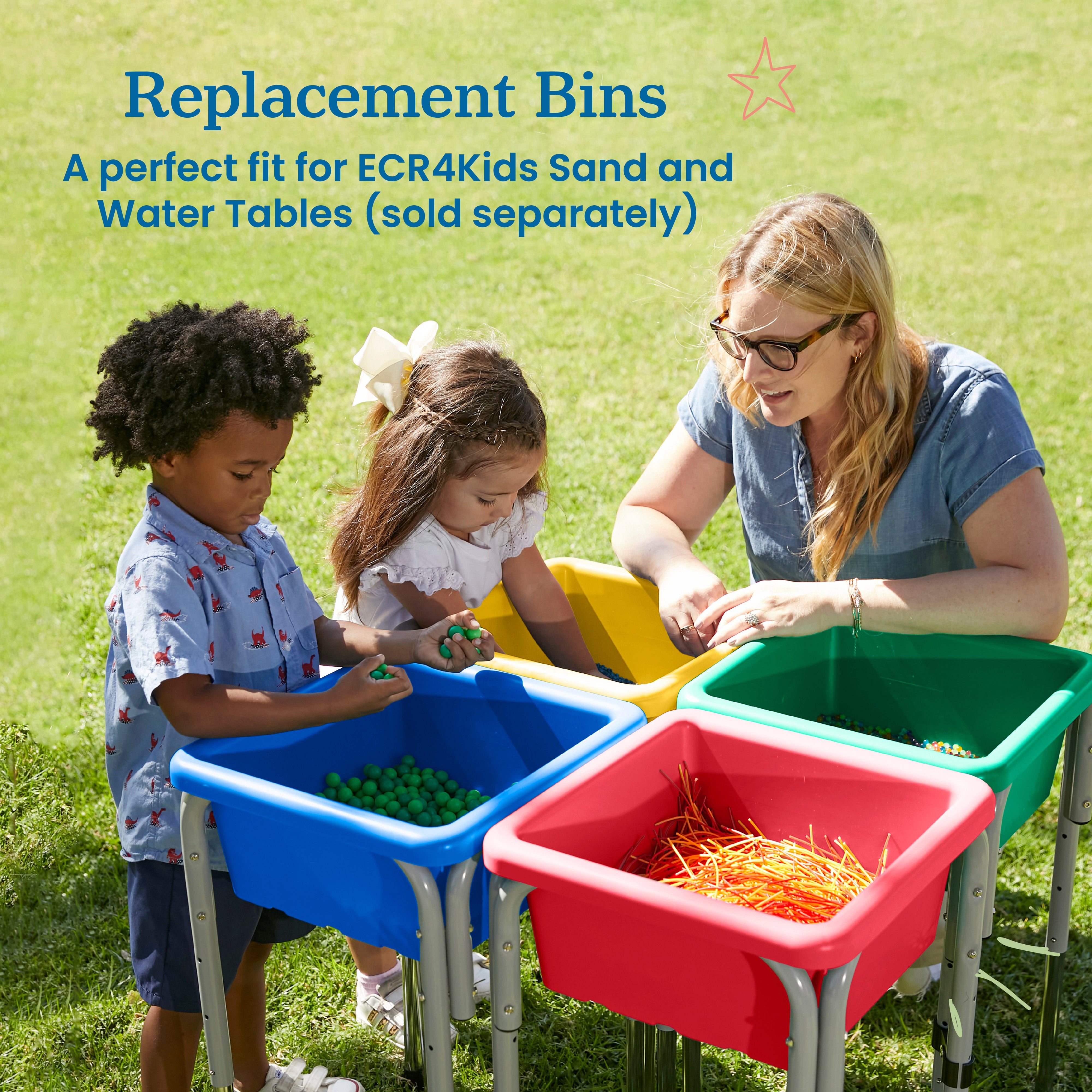 Square Bin with Lid, 4-Pack