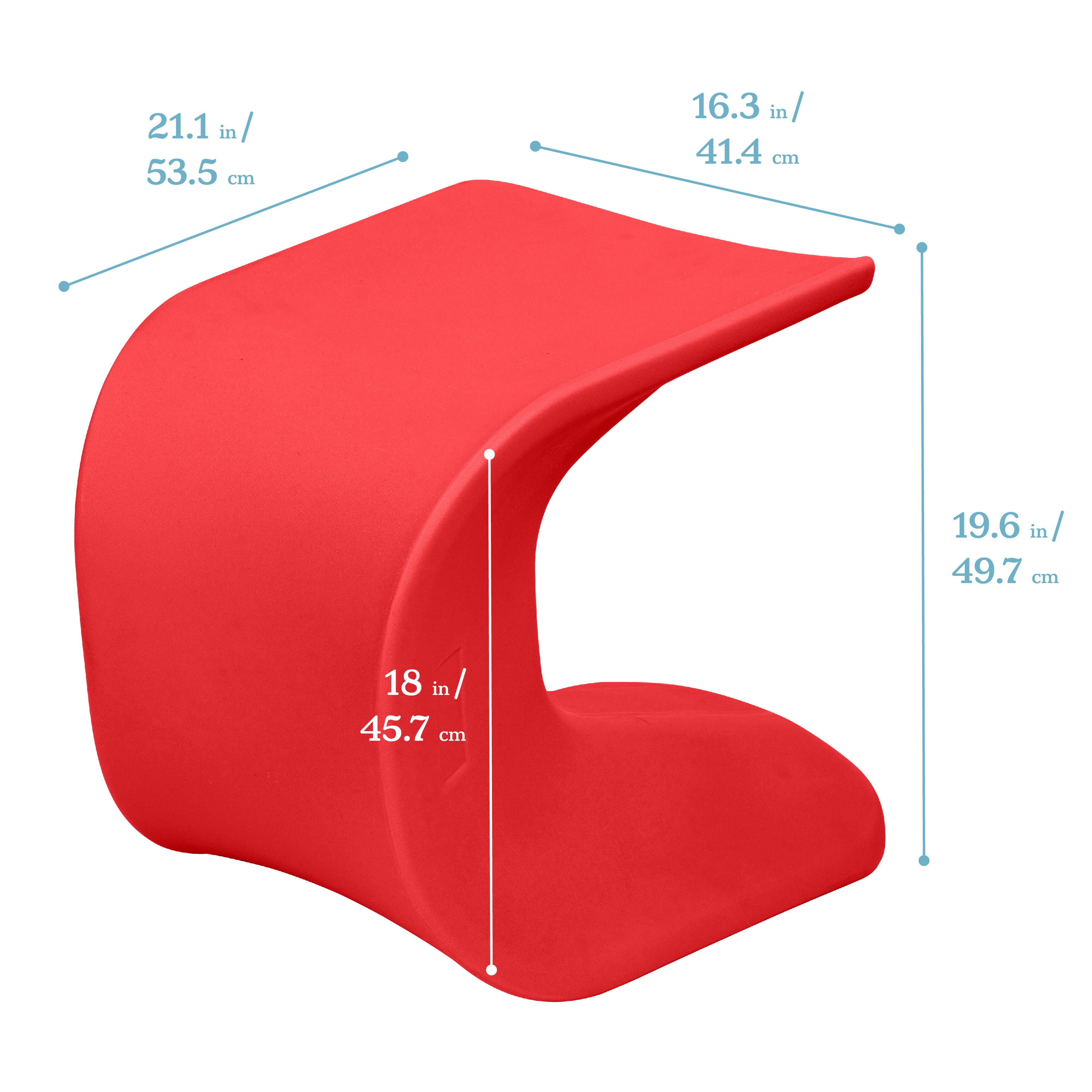 Wave Seat, 18in - 19.6in Seat Height, 2-Pack