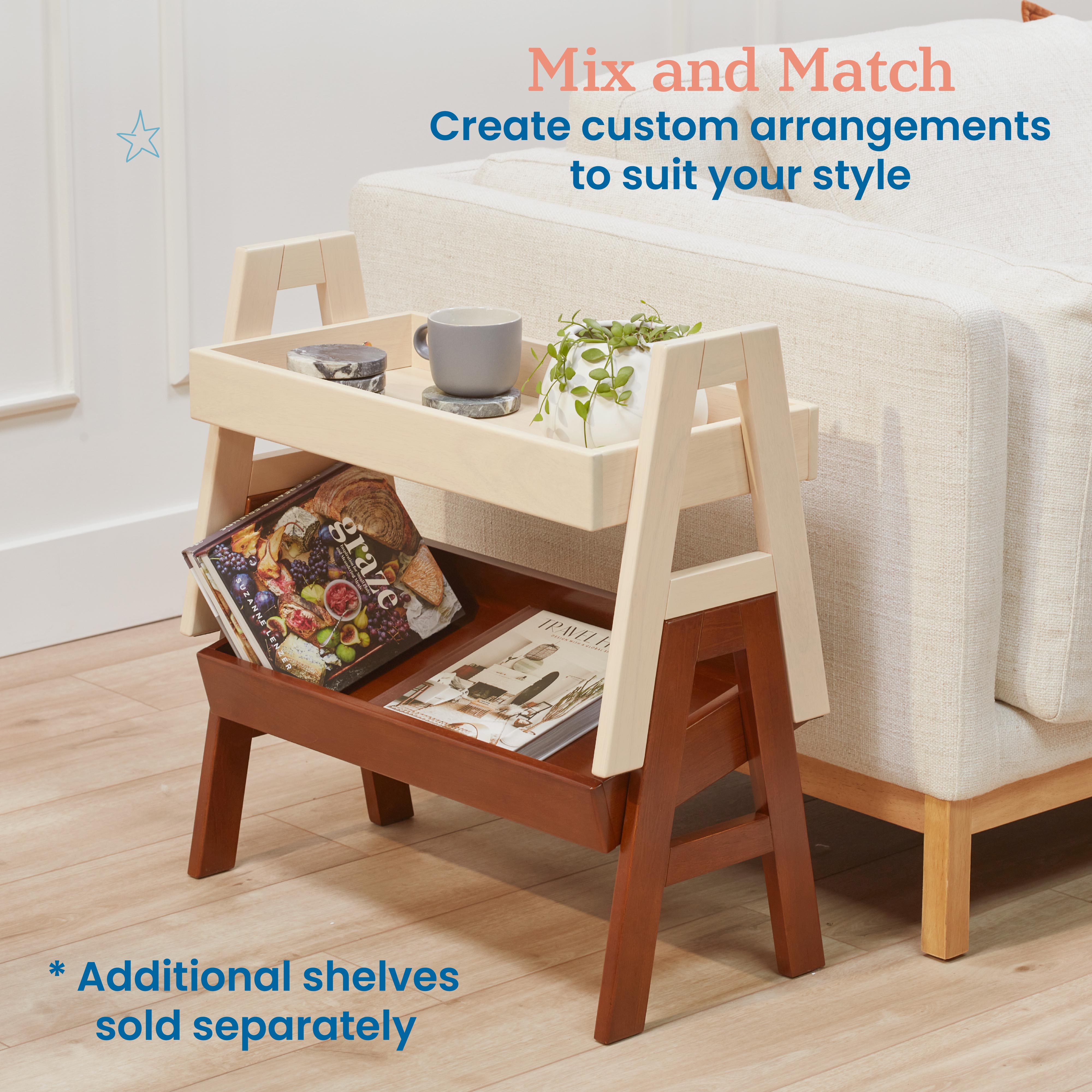 Adjustable Stacking Shelf Organizer with Full Edge
