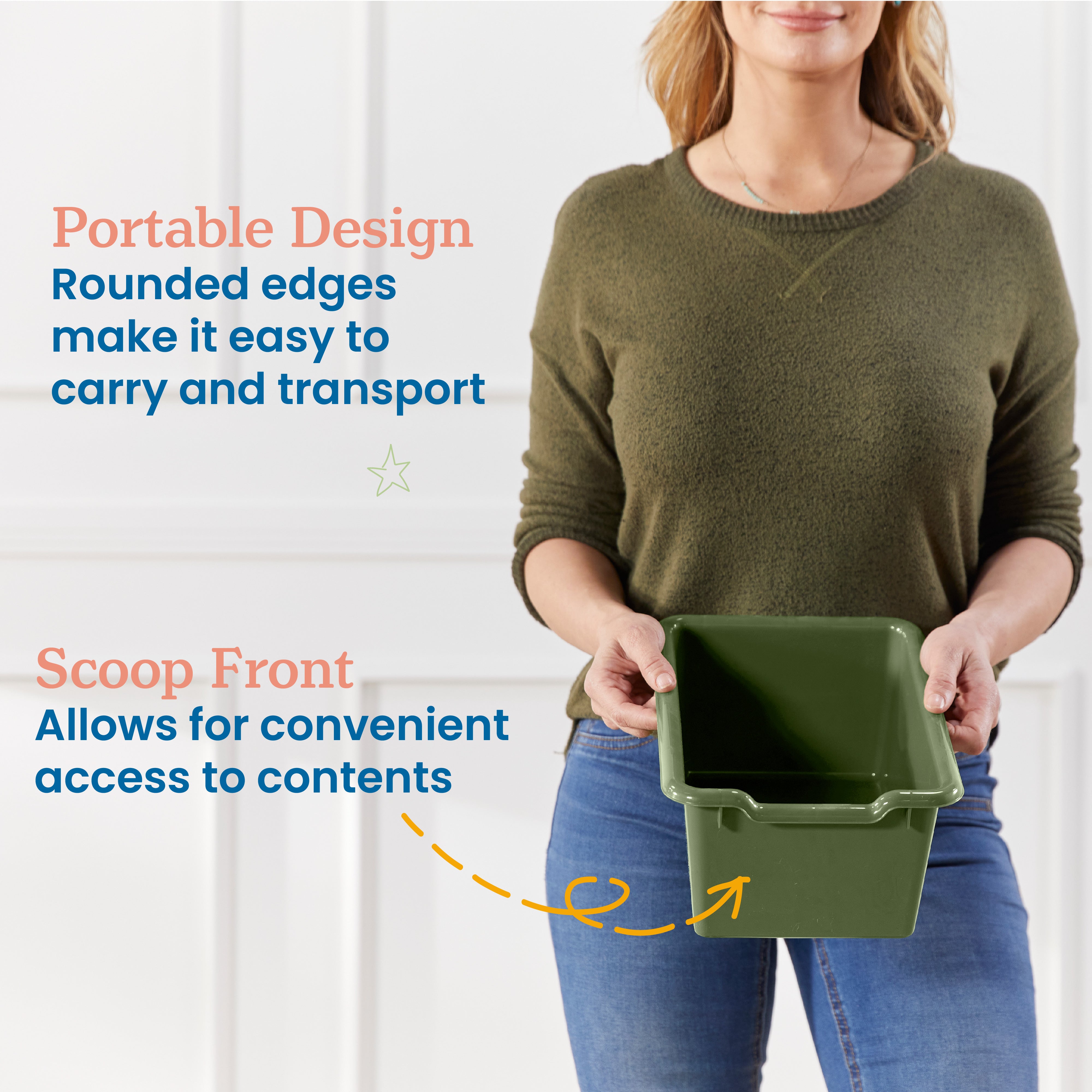 Scoop Front Storage Bins, 25-Piece