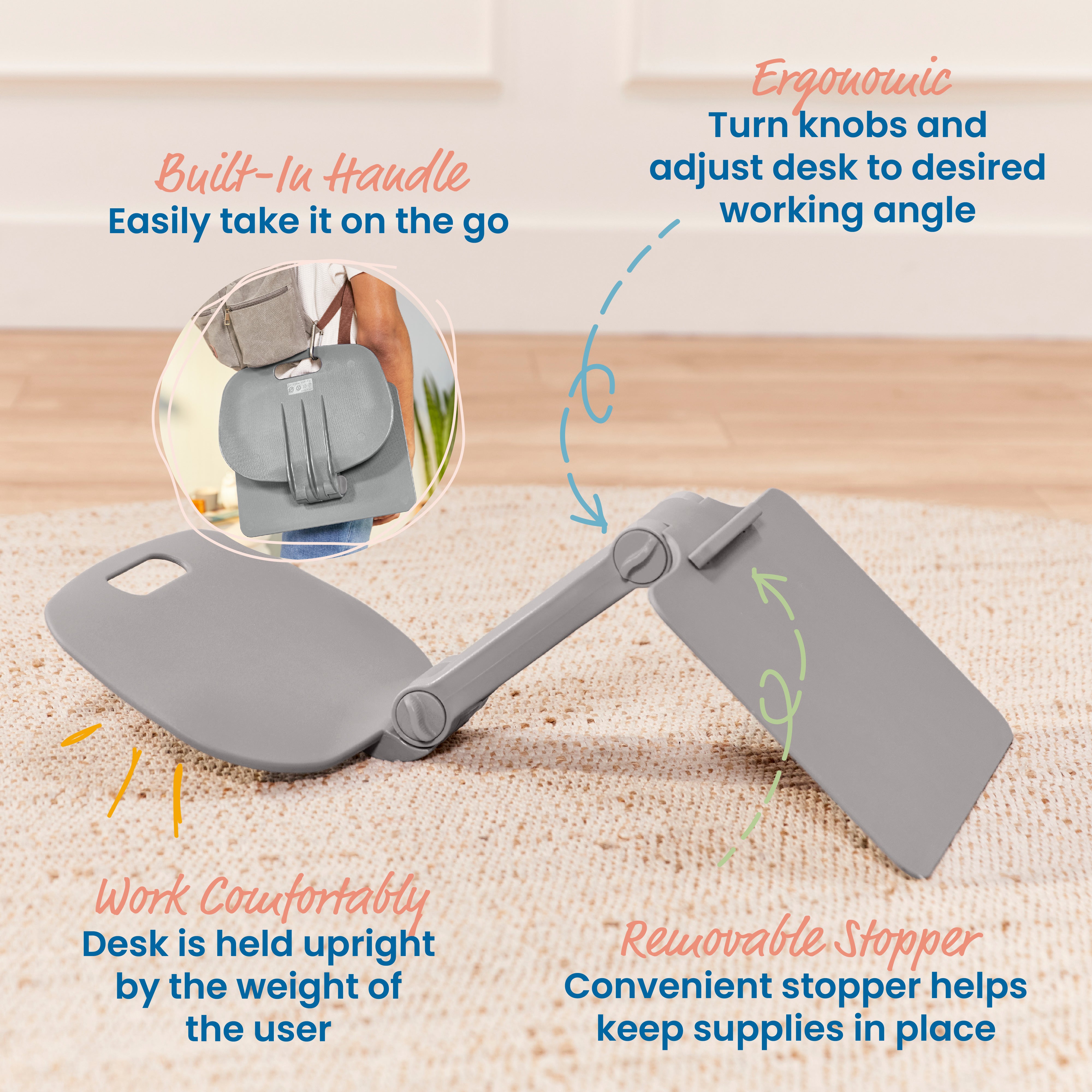 The Surf Folding Portable Lap Desk, Flexible Seating