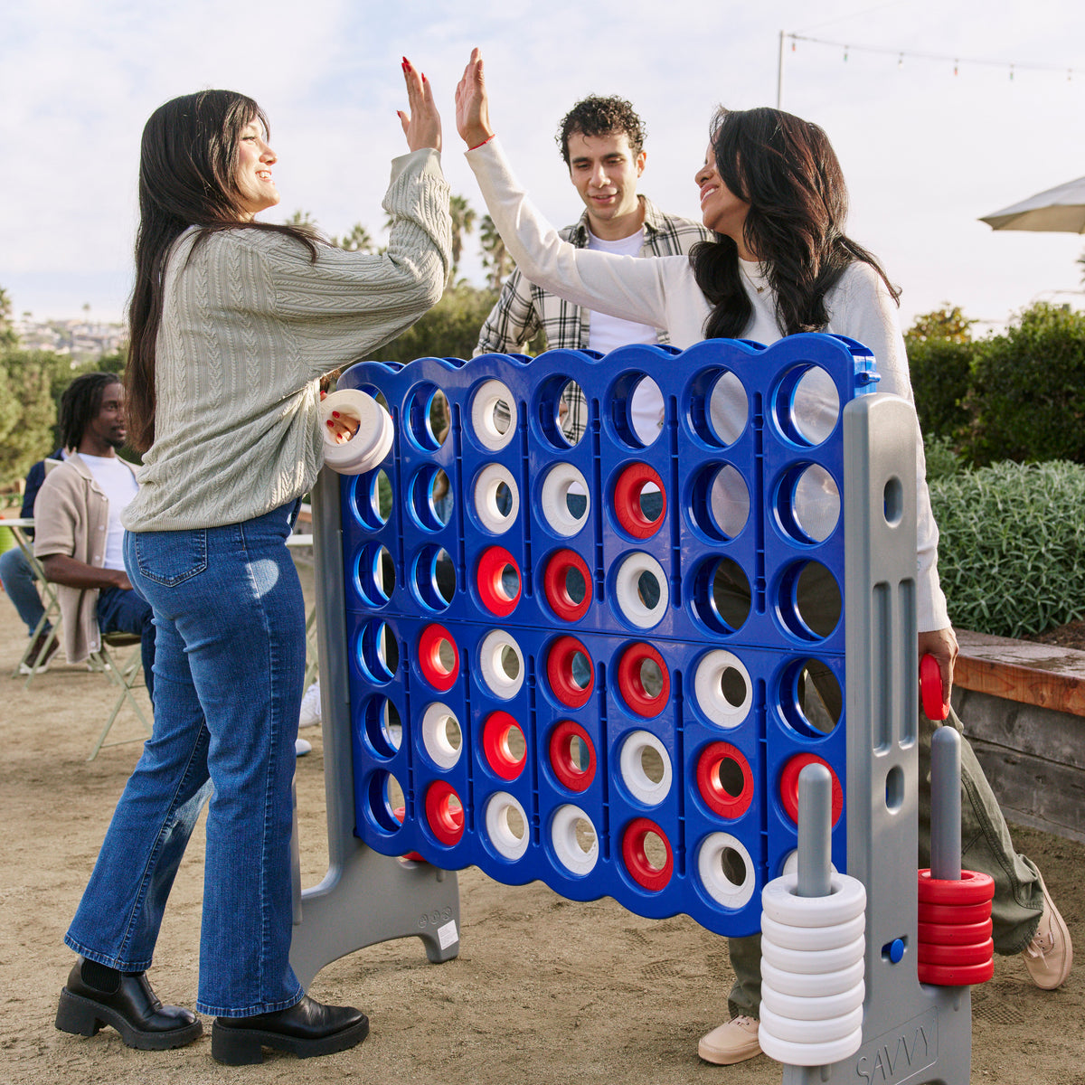 Giant 4-in-A-Row Indoor and Outdoor Yard Game Set, 3.8ft Tall