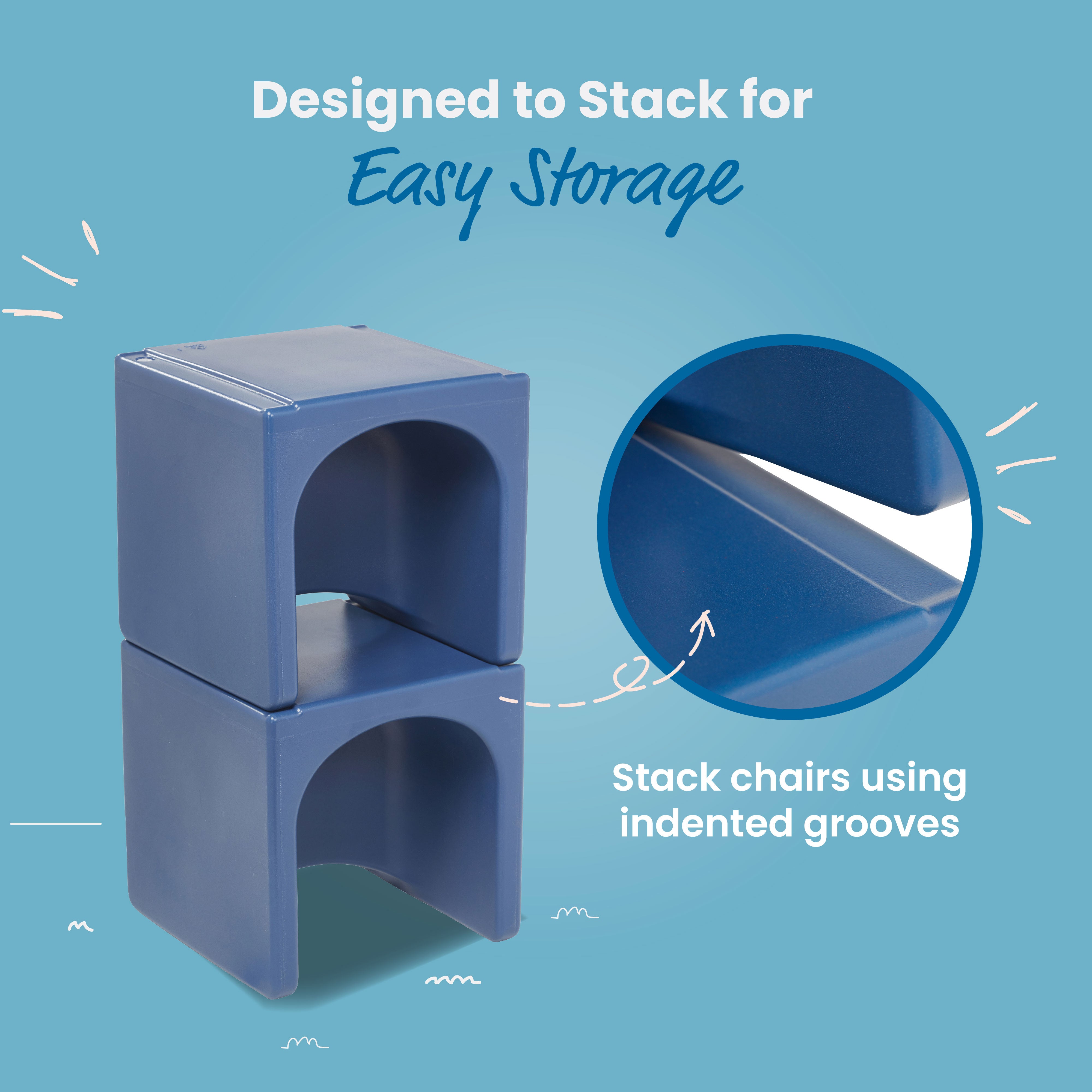 Tri-Me Table and Cube Chair Set, 3-Piece