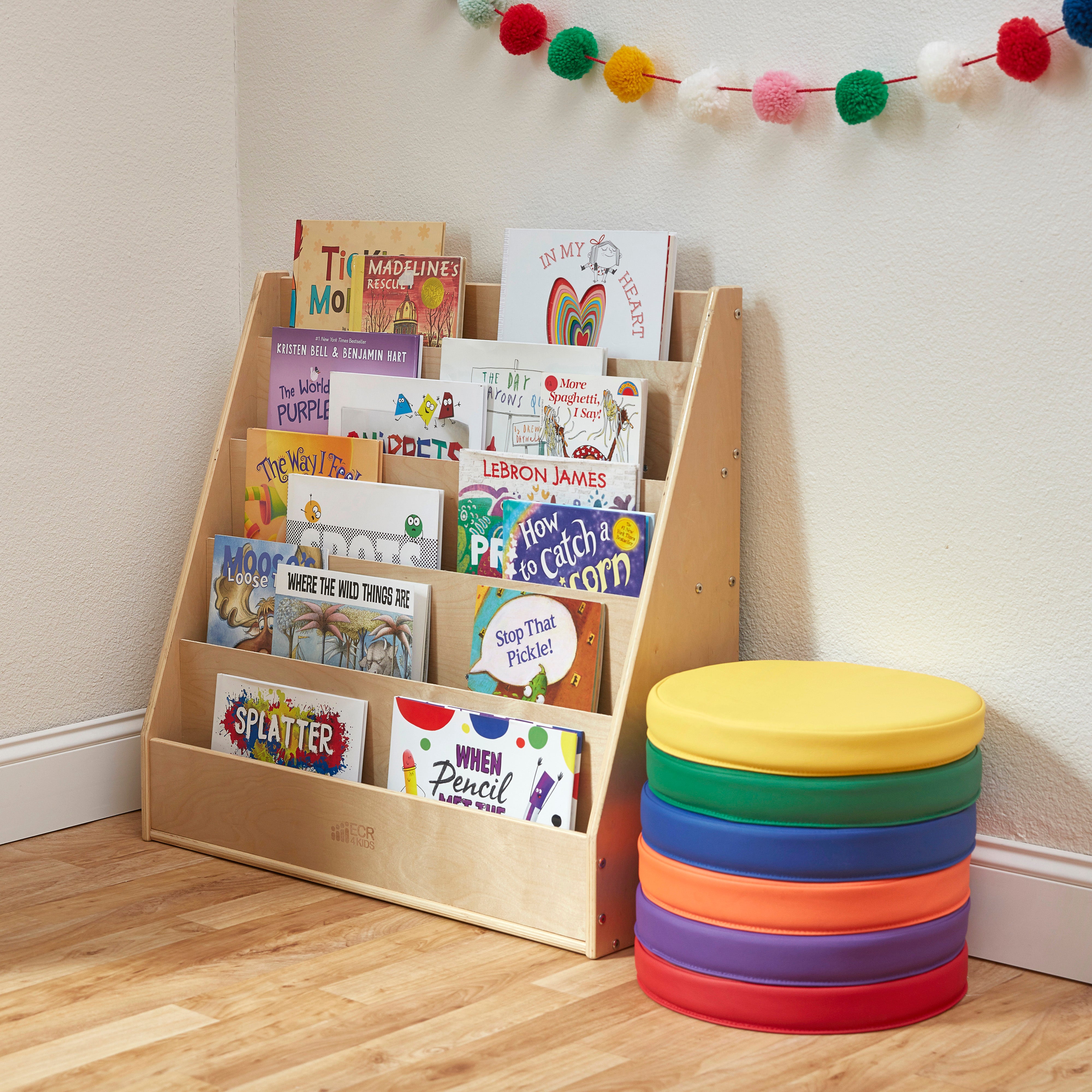 Streamline Single-Sided Book Display with Storage