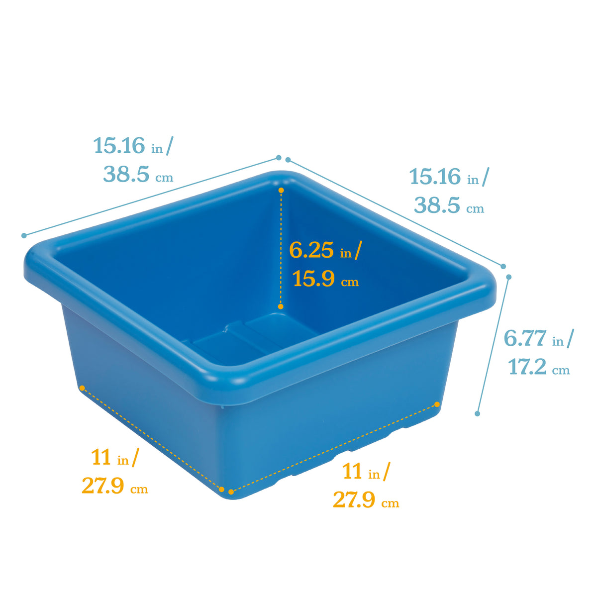 Stackable Square Bins with Non-Snap Lids, 4-Pack