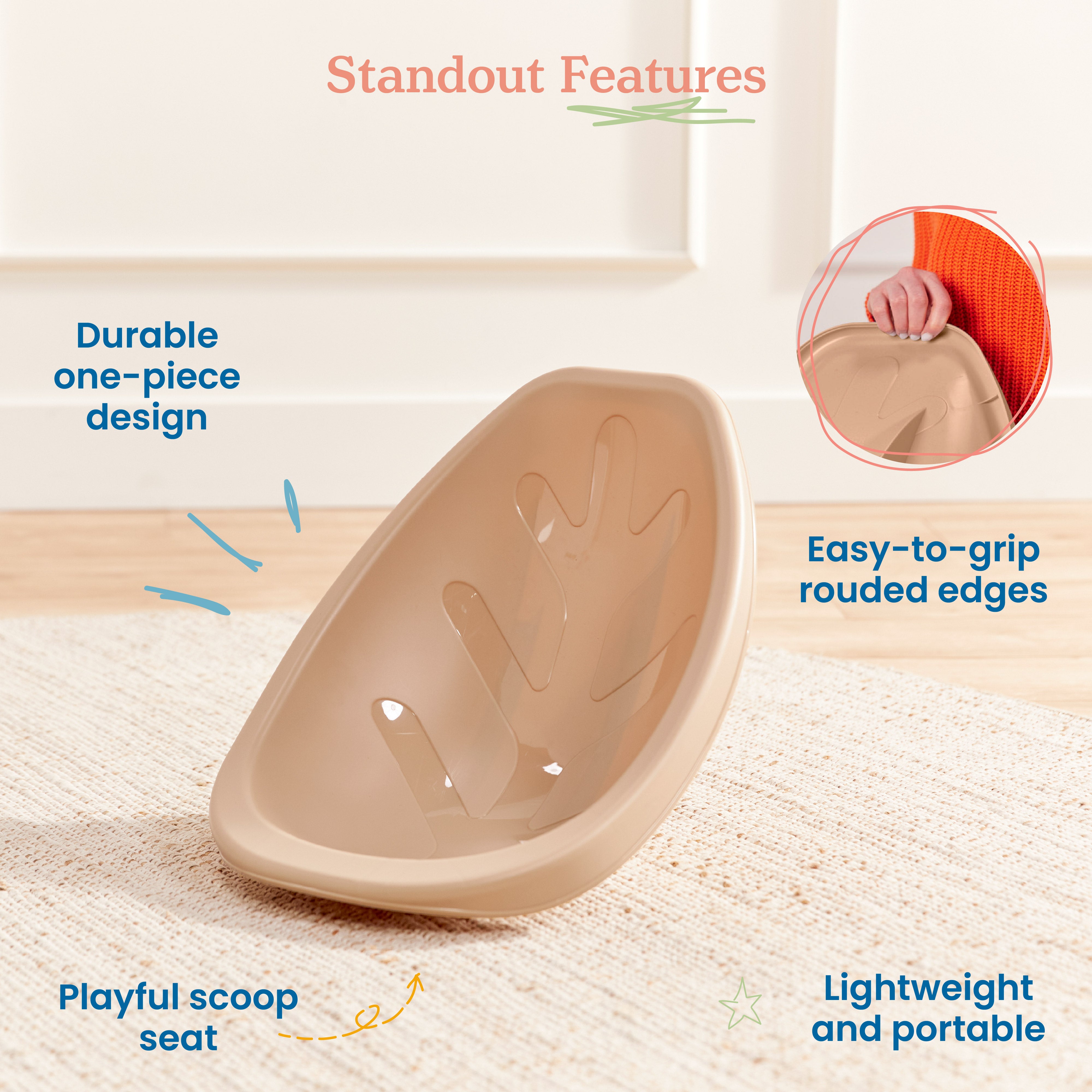 Leaf Scoop Floor Seat, 6-Piece