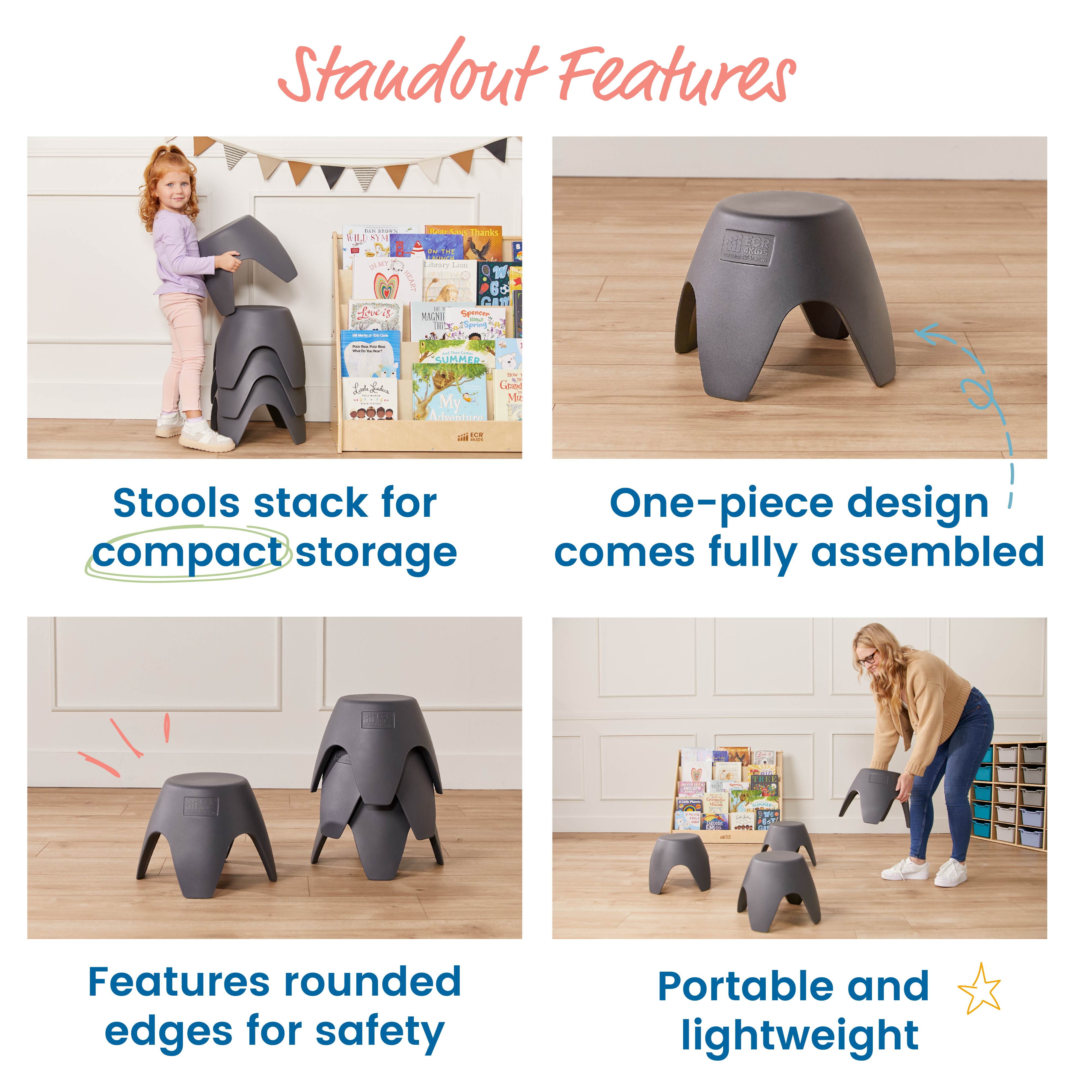 Ayana Stool Set, 4-Pack