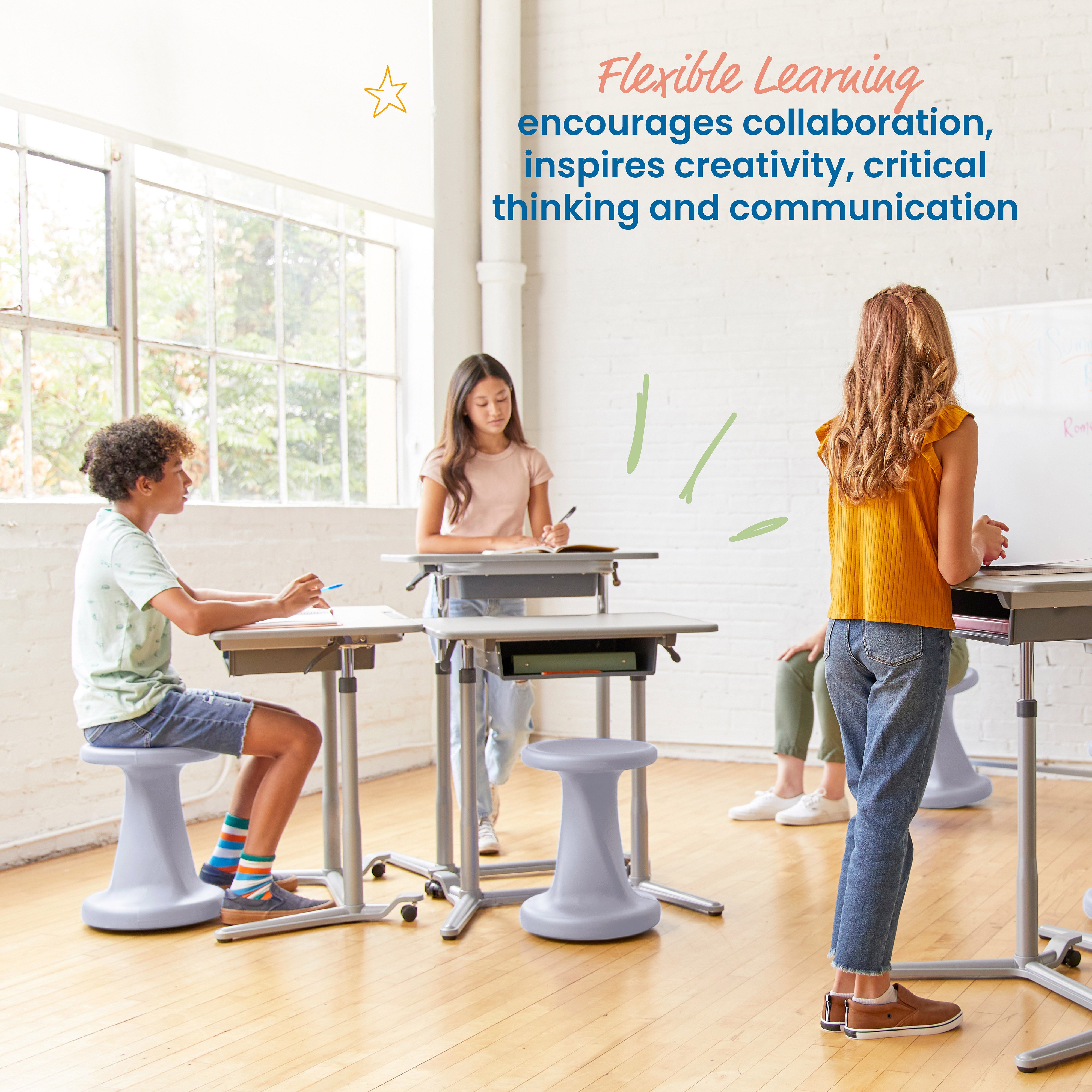 Twist Wobble Stool, 18in Seat Height