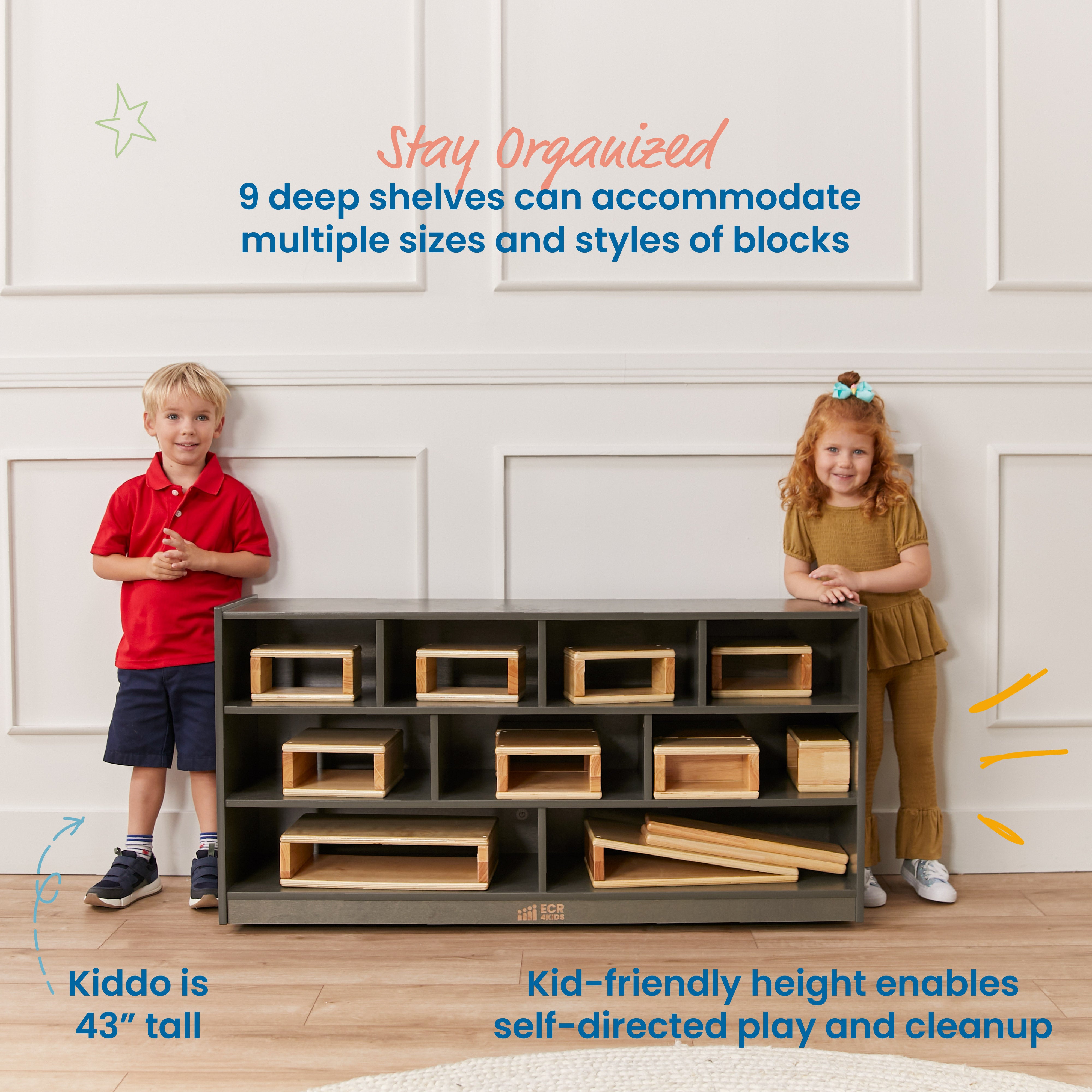 Mobile Block Storage Cart, Large