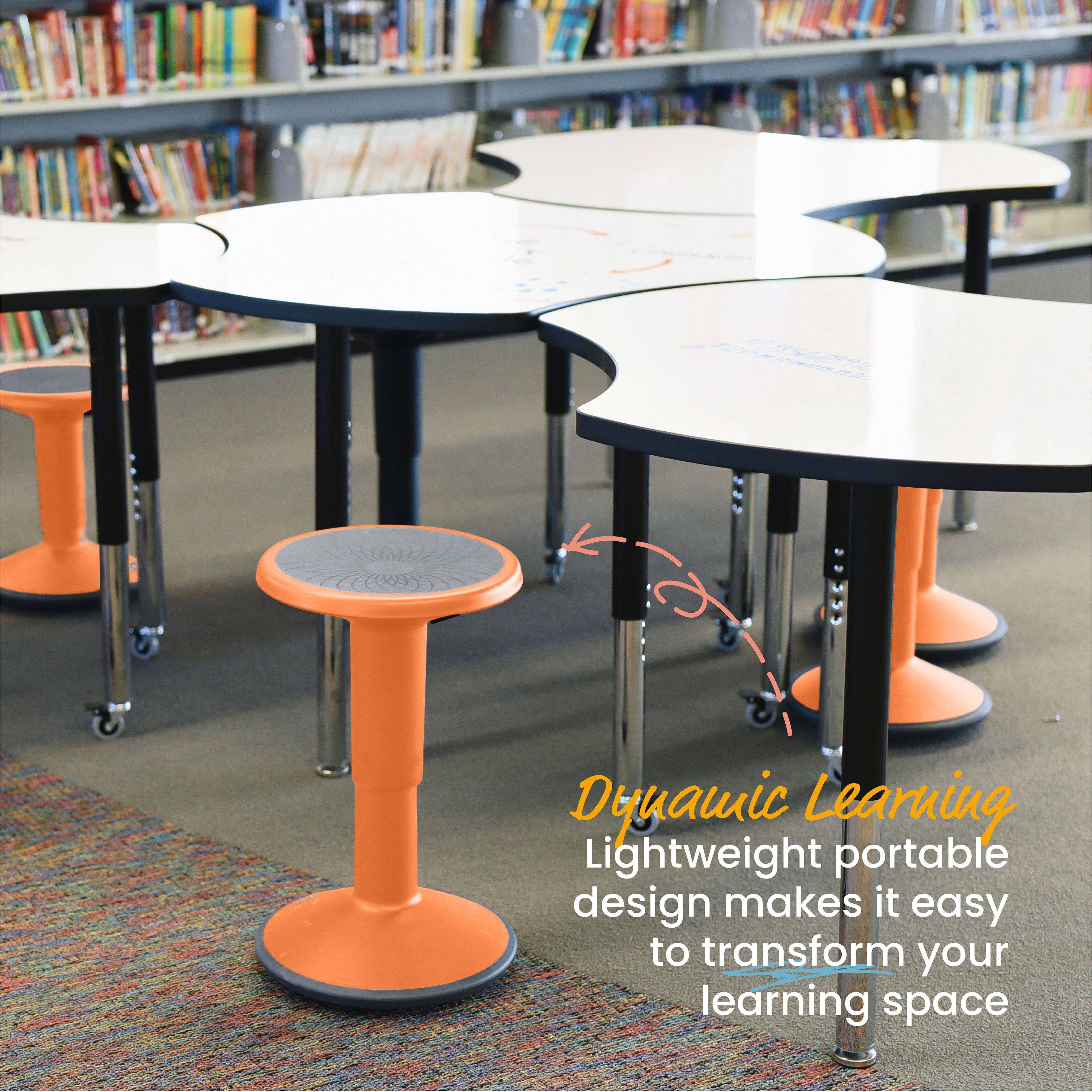 SitWell Wobble Stool, Adjustable Height