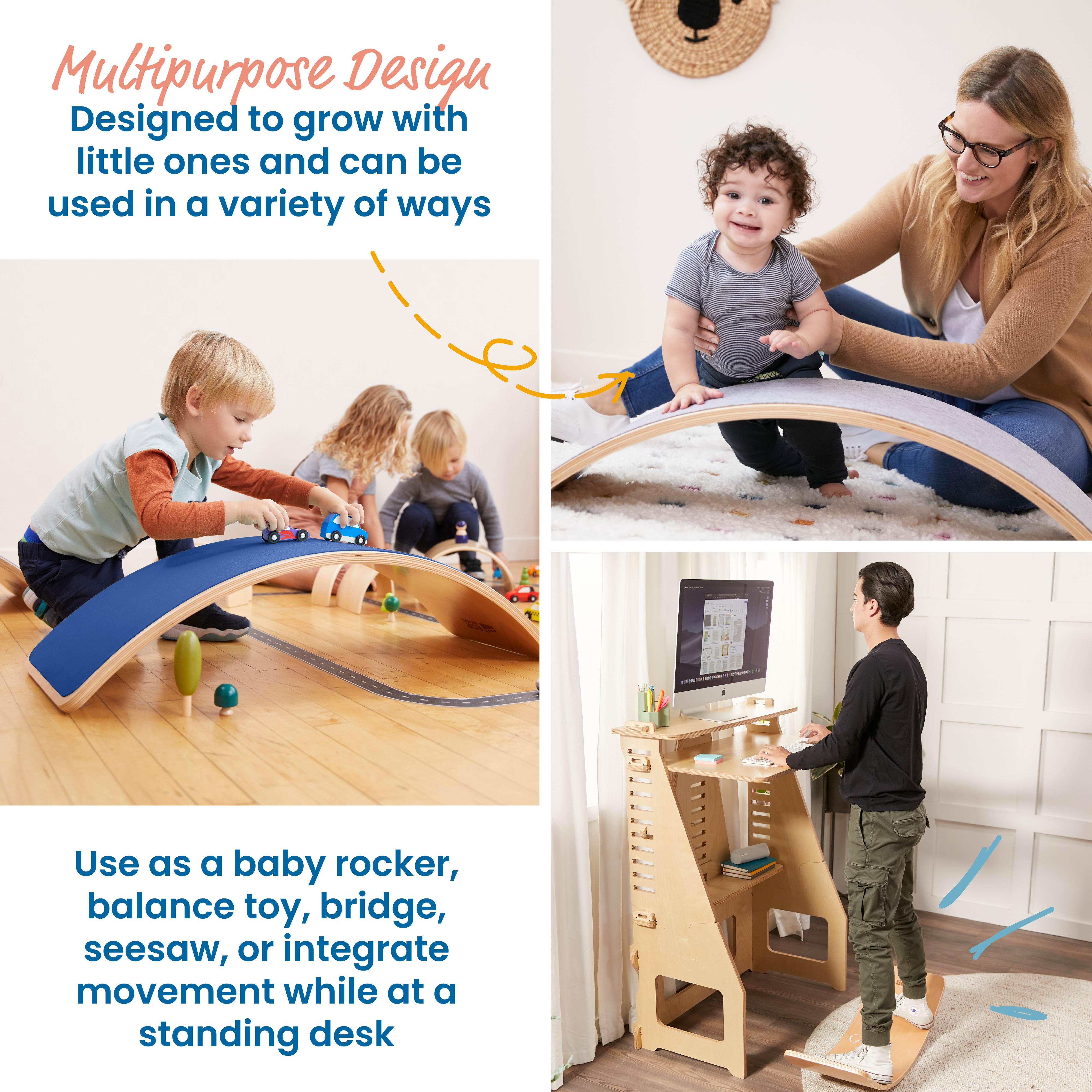 Balance Board with Felt Base