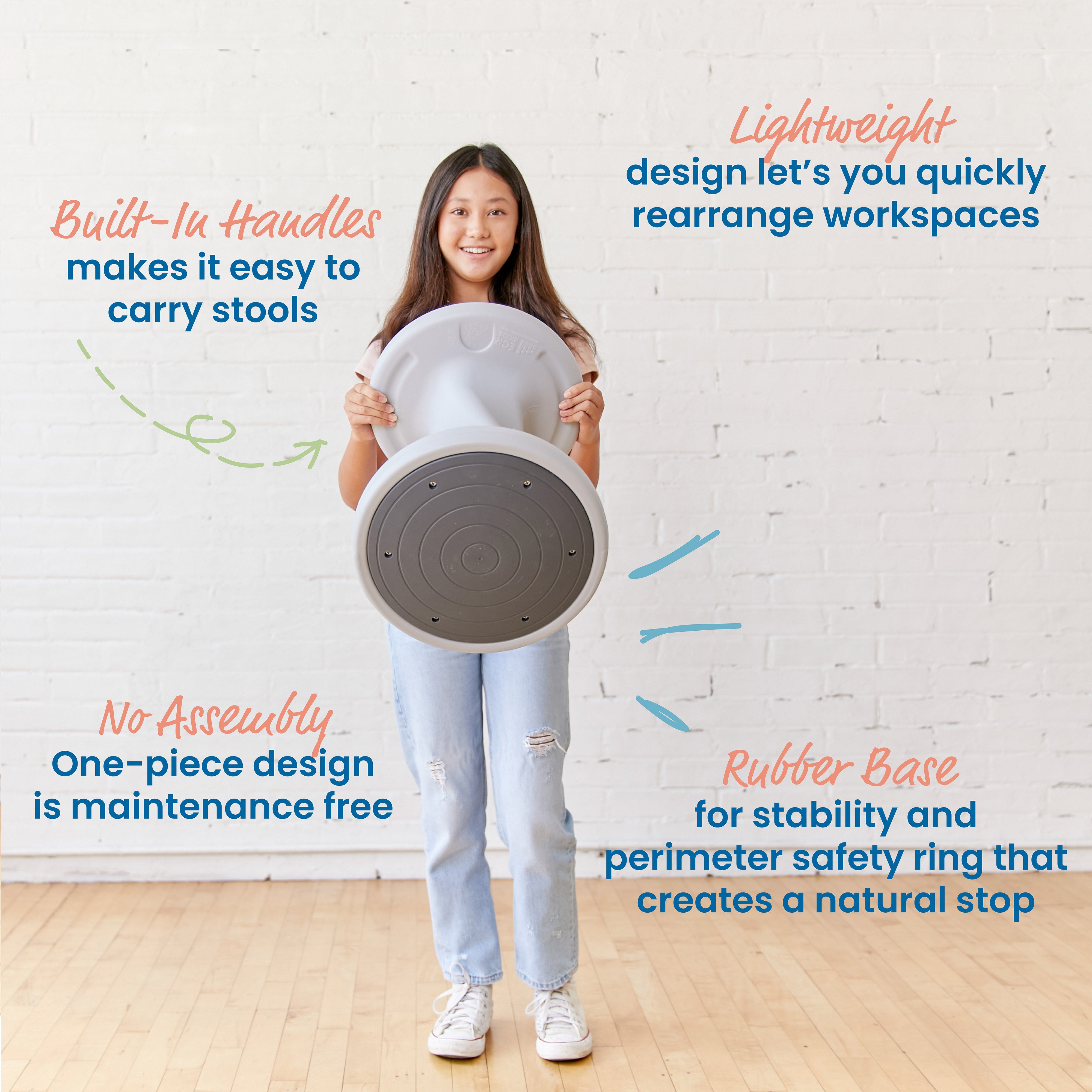 Twist Wobble Stool, 18in Seat Height