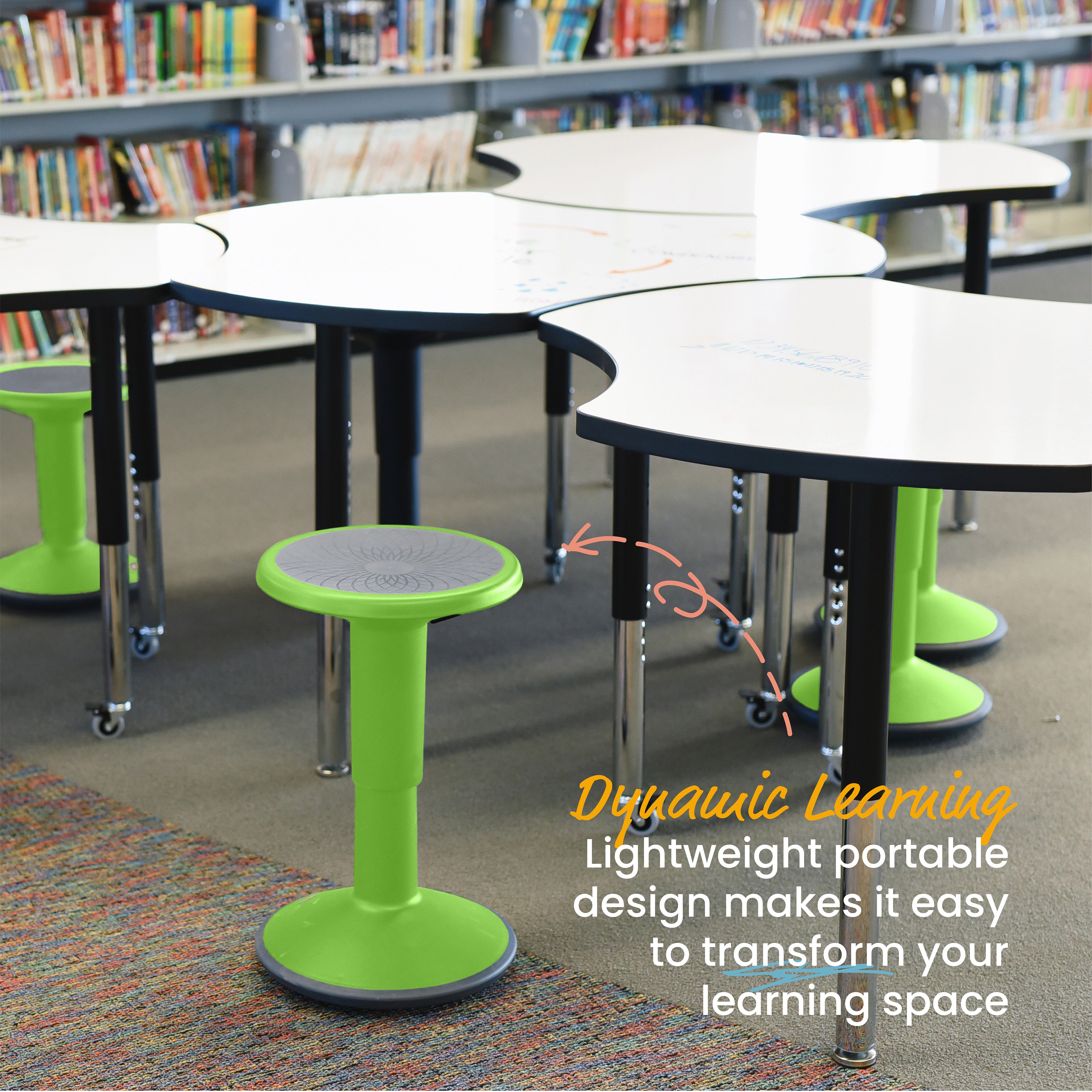 SitWell Wobble Stool, Adjustable Height