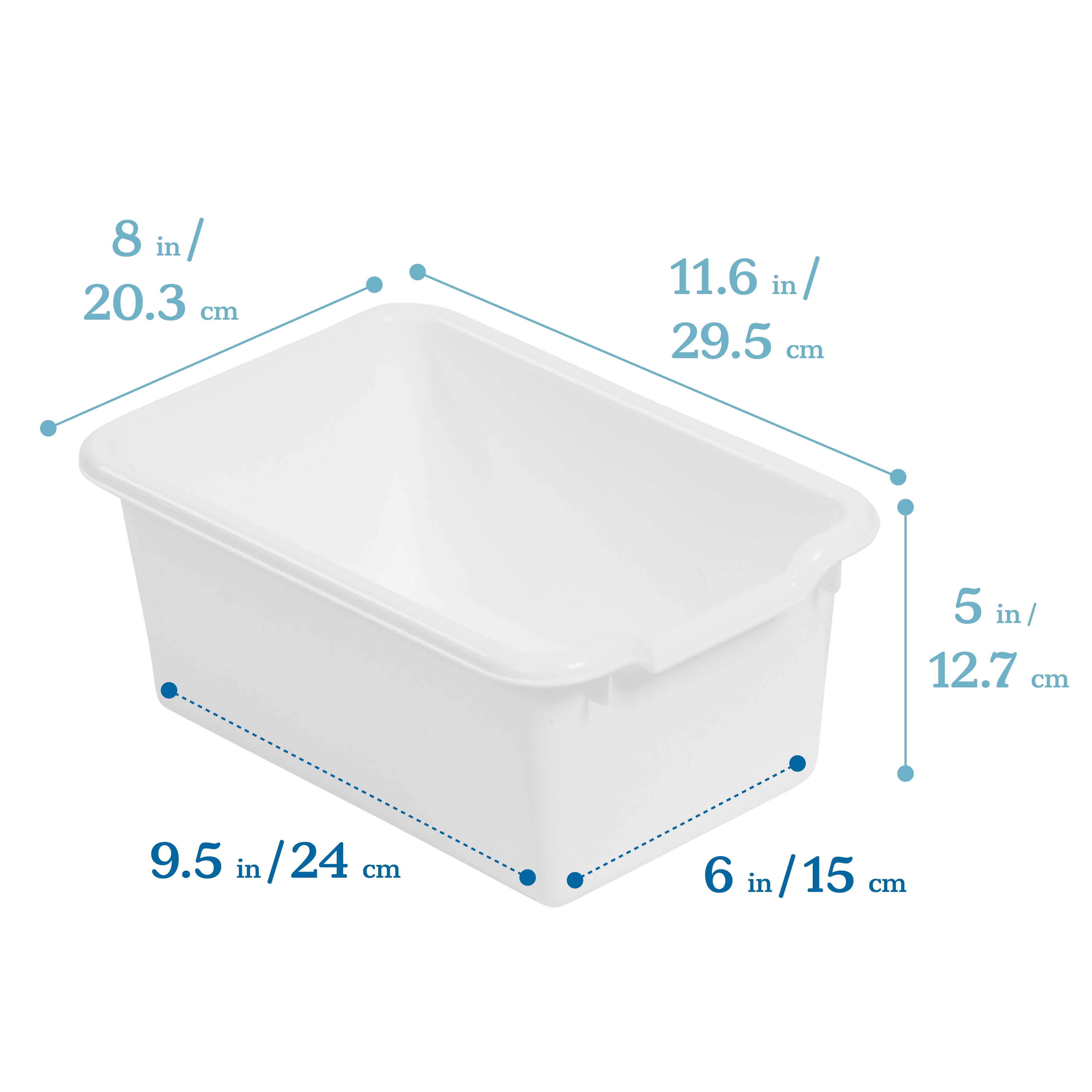 Scoop Front Plastic Storage Bins, 30-Piece