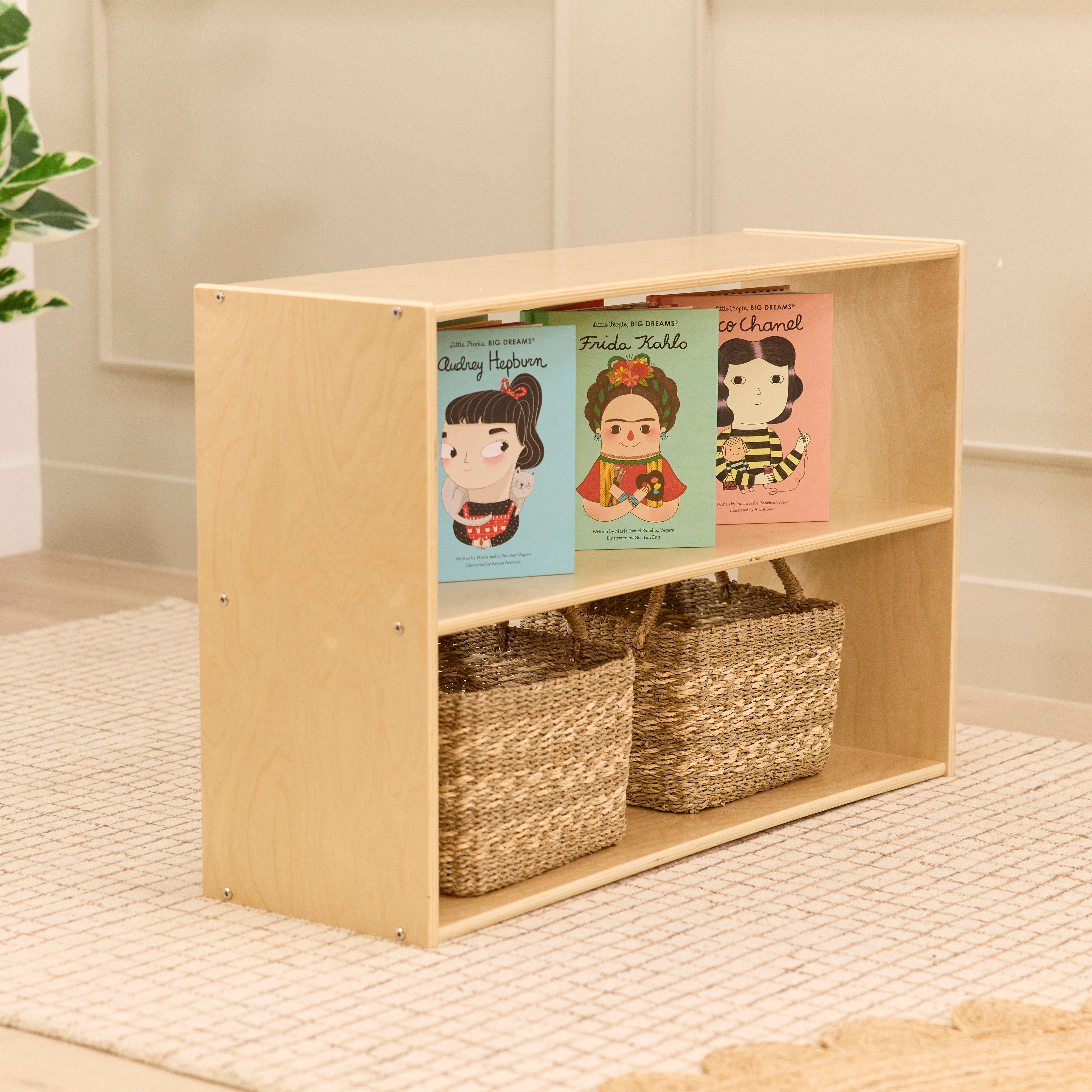 Sleekline 2-Shelf Double-Sided Storage Cabinet, 24in H