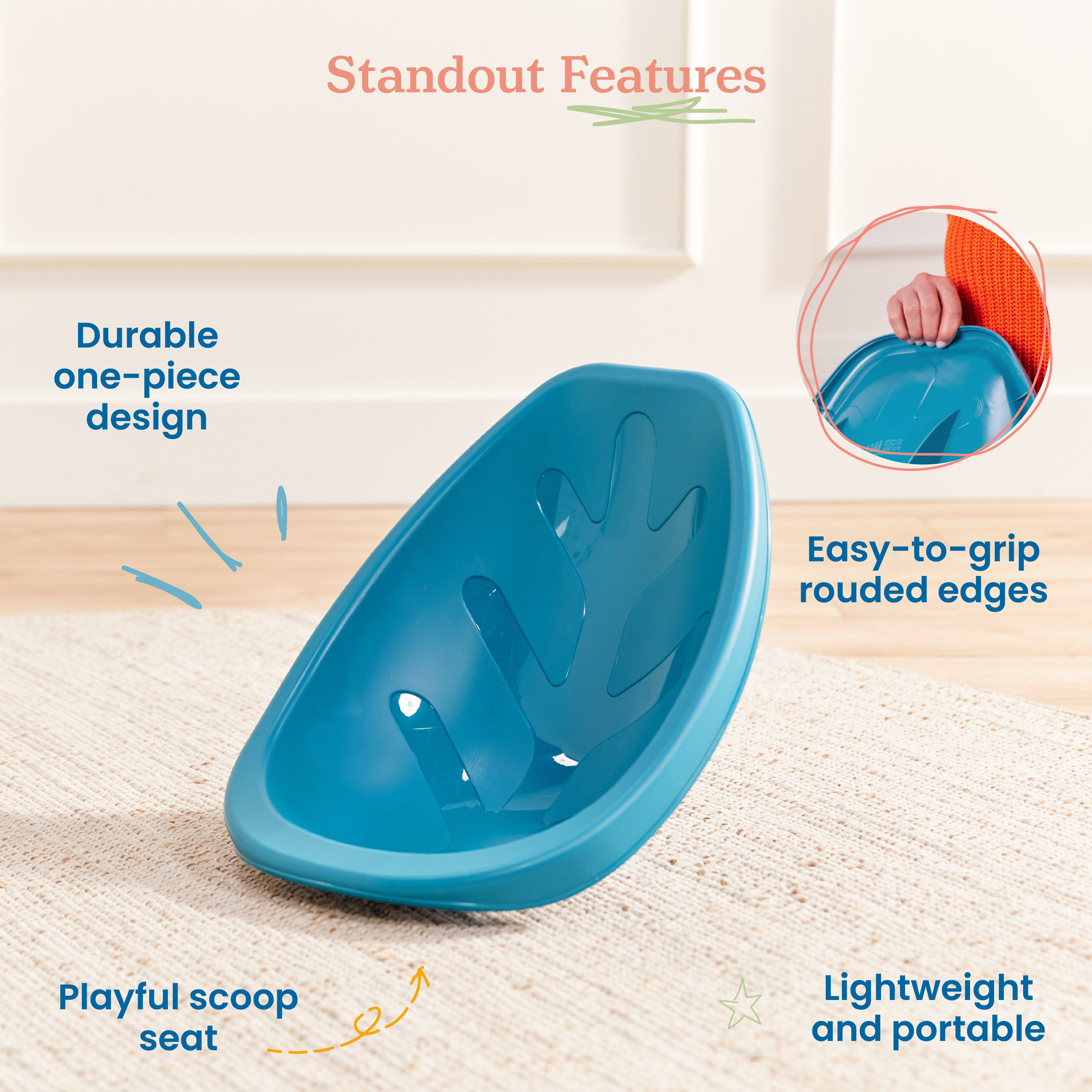 Leaf Scoop Floor Seat, 6-Piece