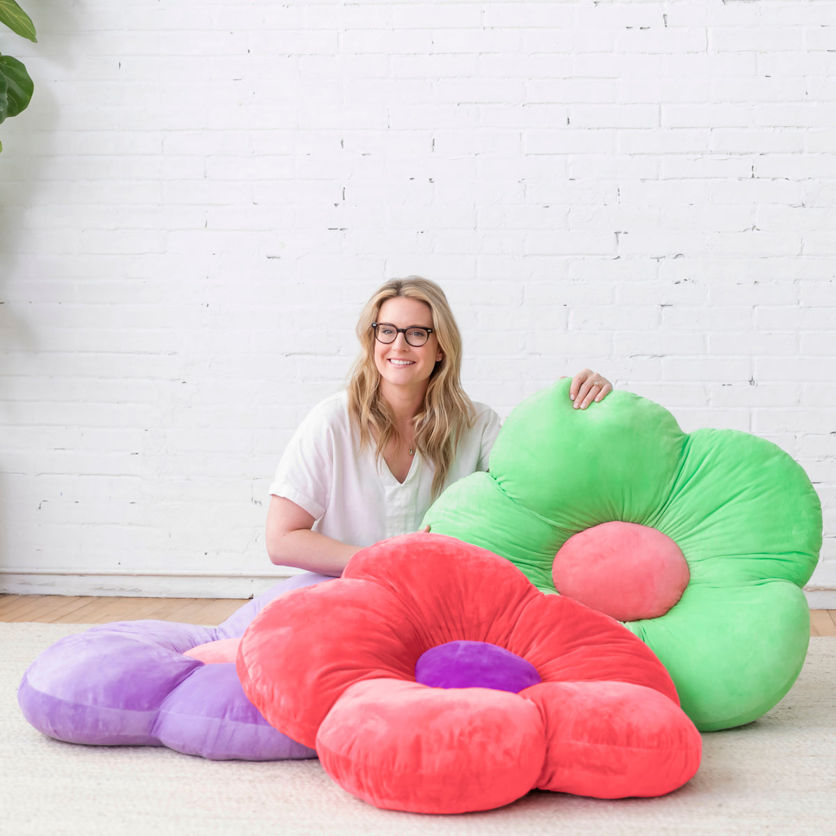 Flower Floor Pillow, 35in