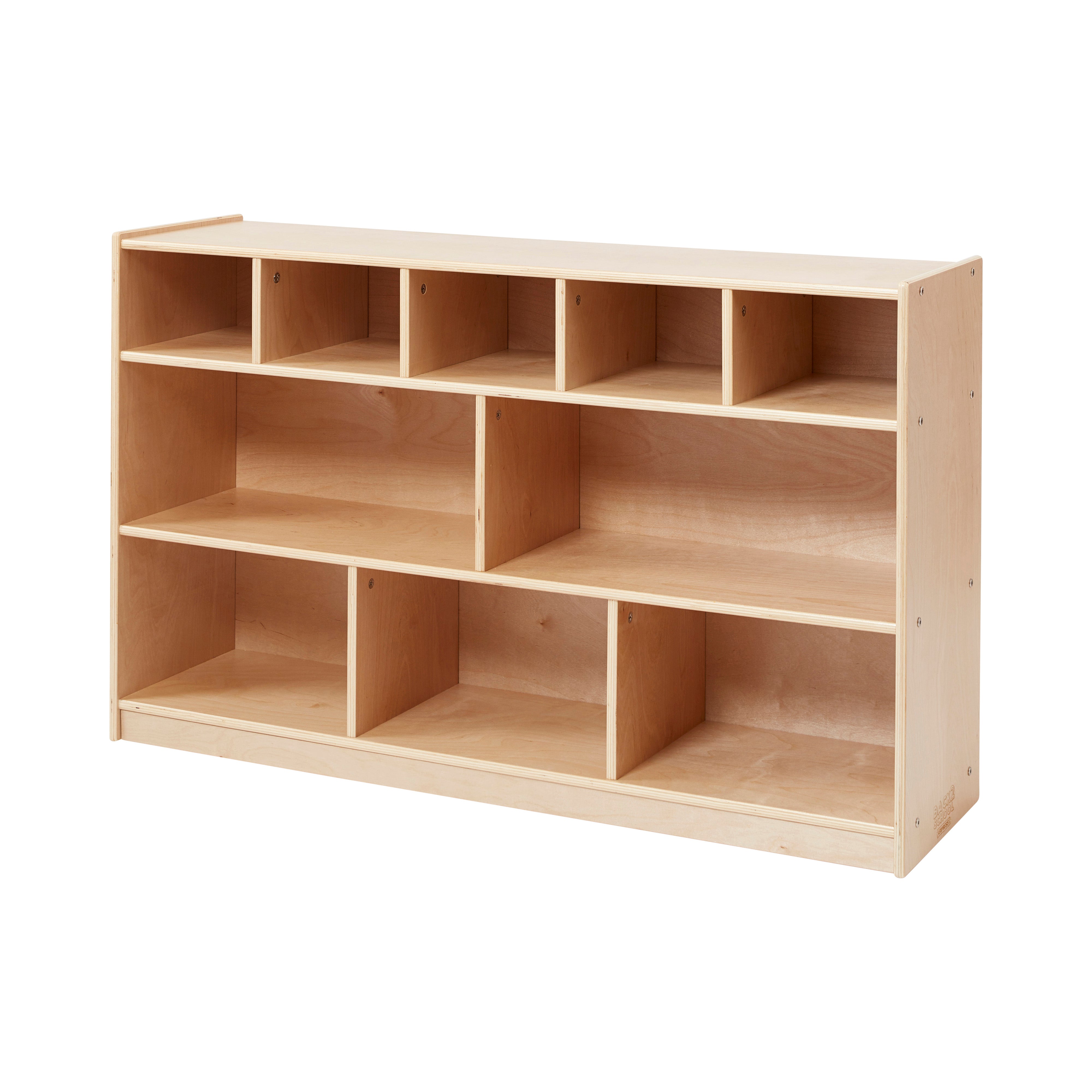 10-Compartment Mobile Cubby Storage Cabinet