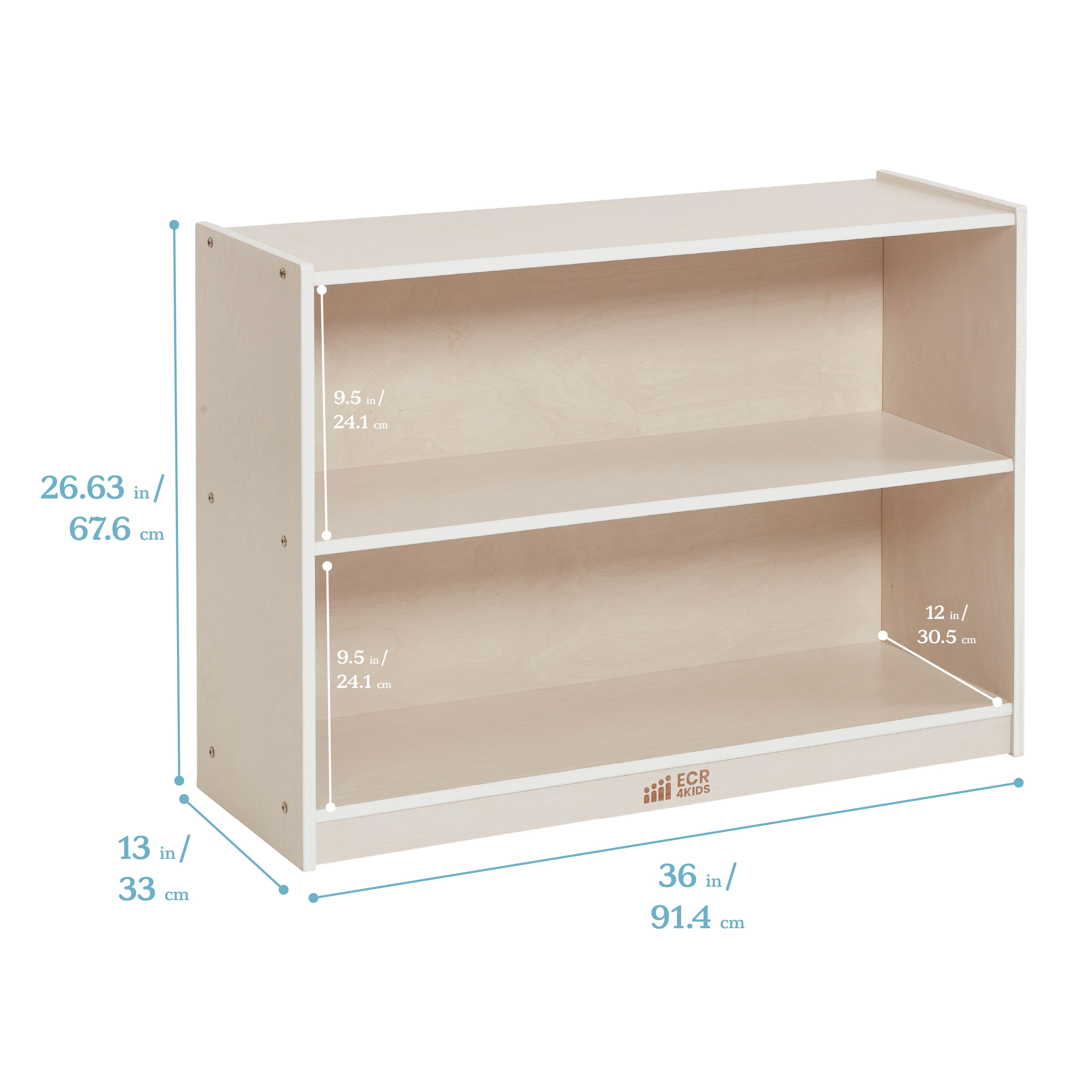 2-Shelf Mobile Storage Cabinet