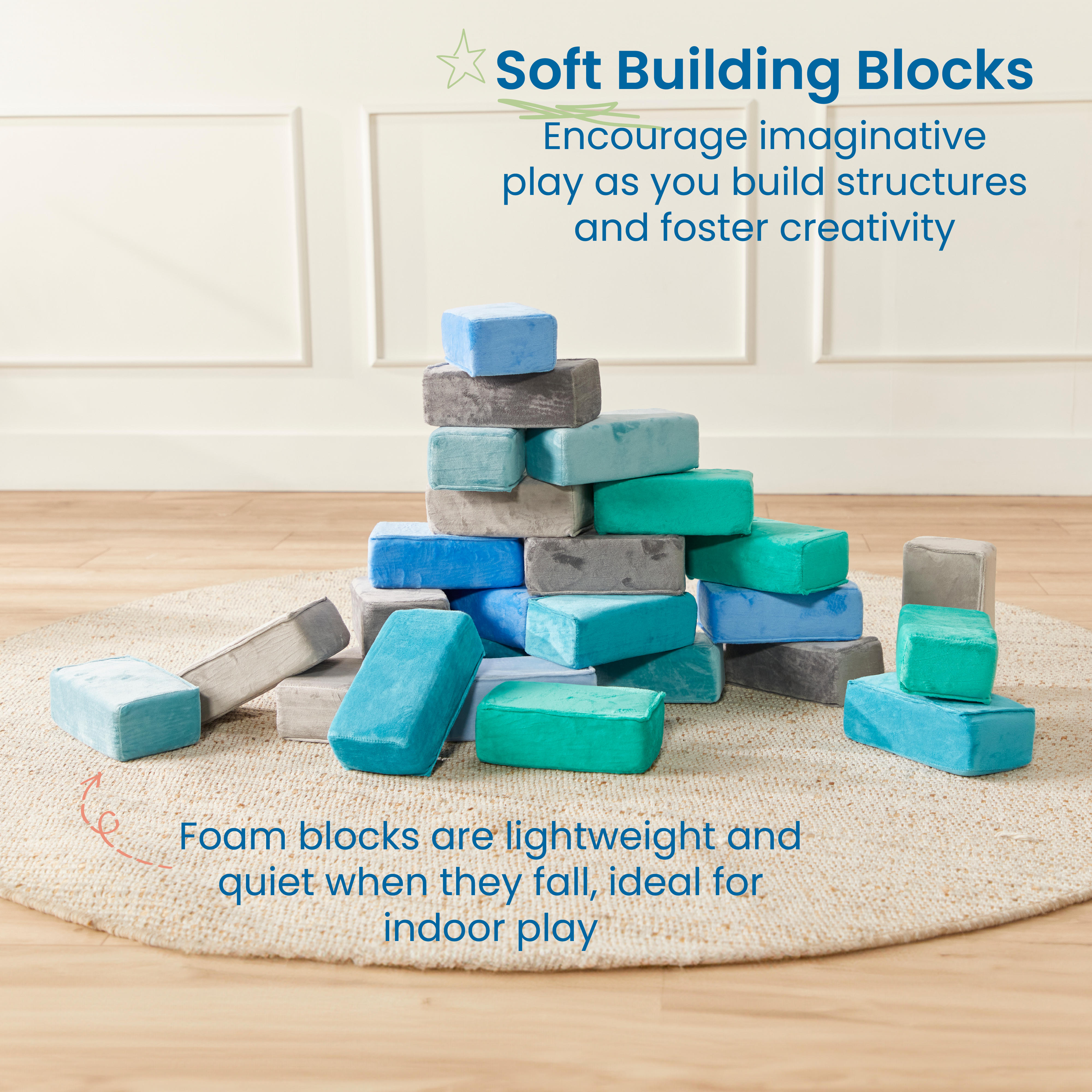 SoftZone Stack-A-Brick, 24-Piece