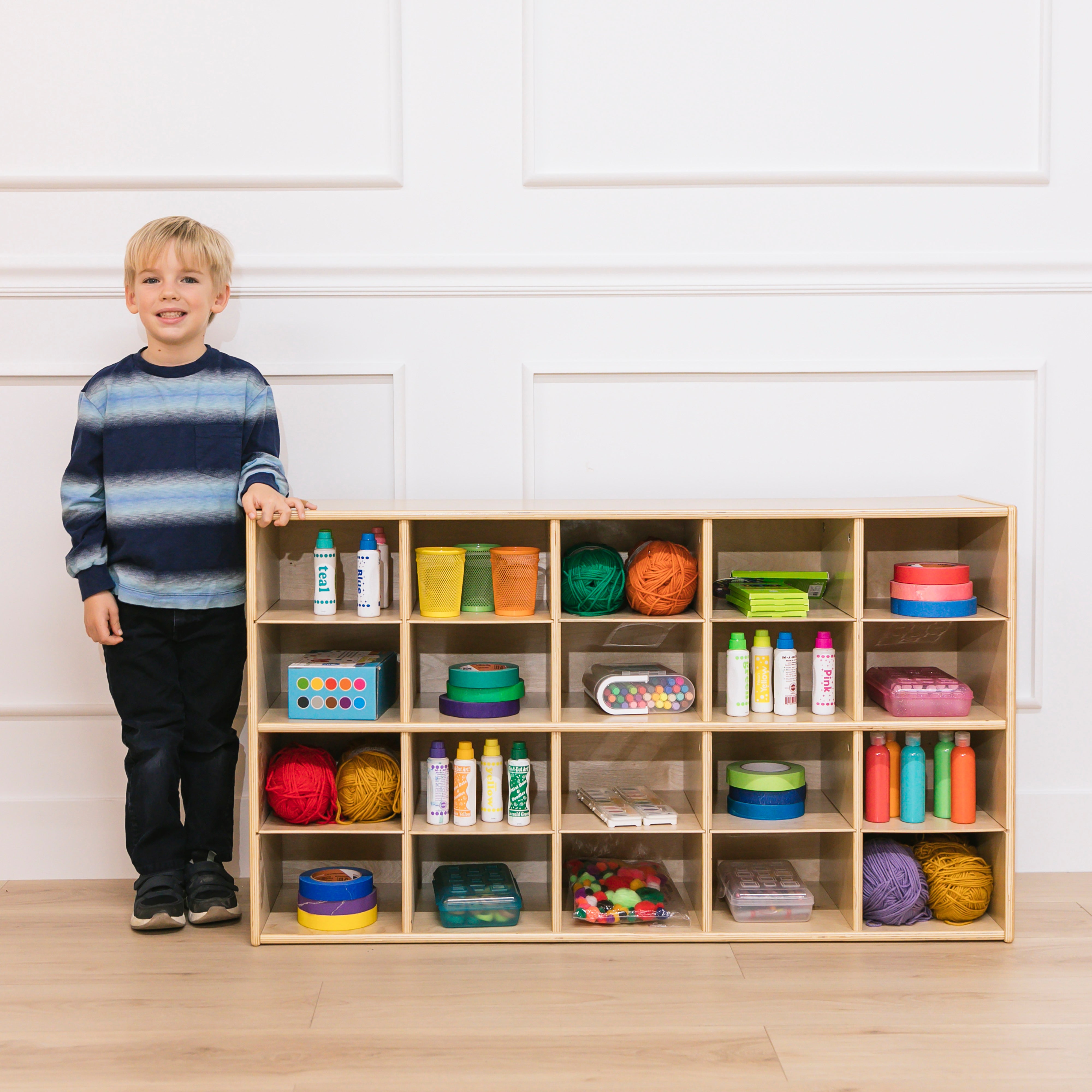 Streamline 20 Cubby Tray Storage Cabinet, 4x5
