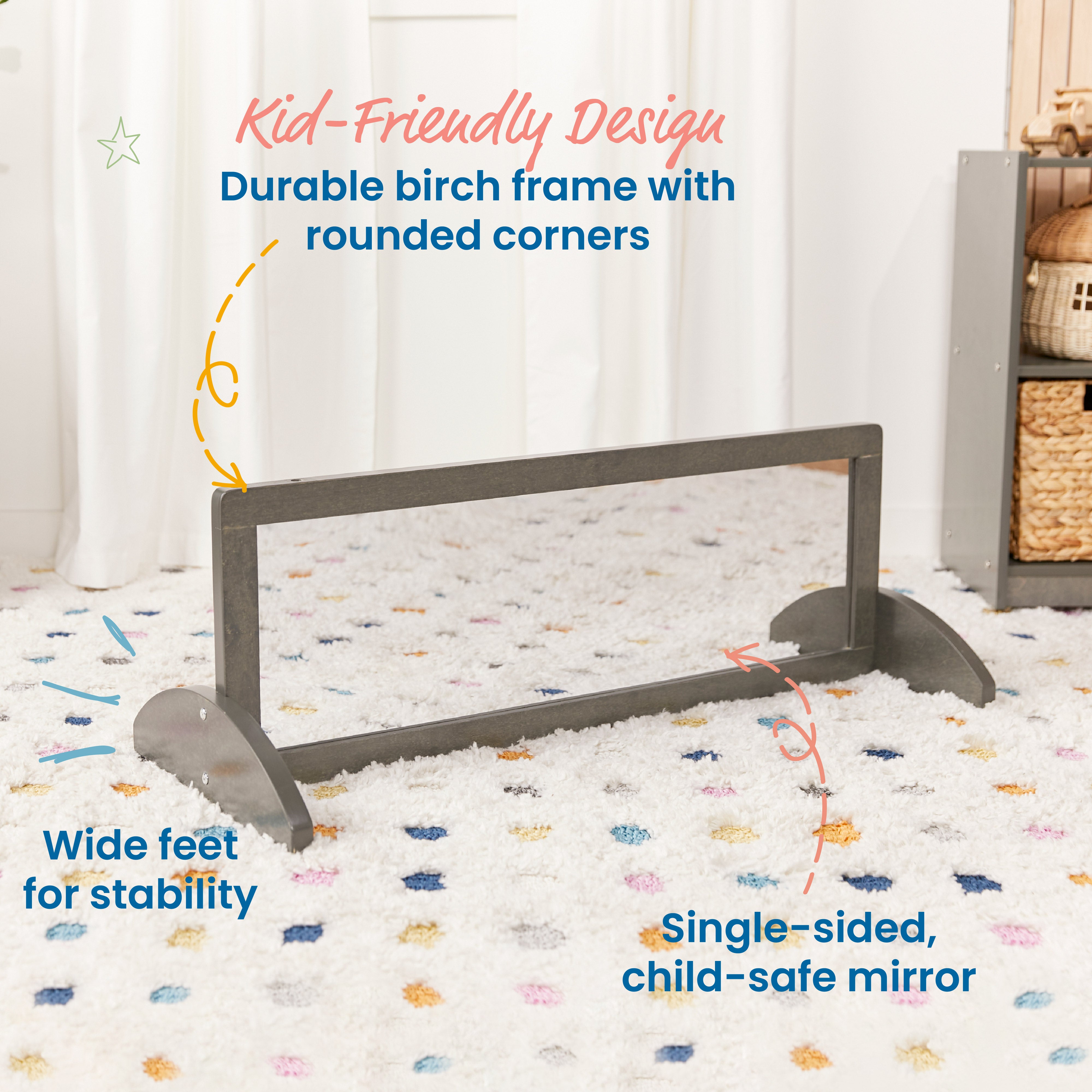 Toddler Single-Sided Bi-Directional Mirror