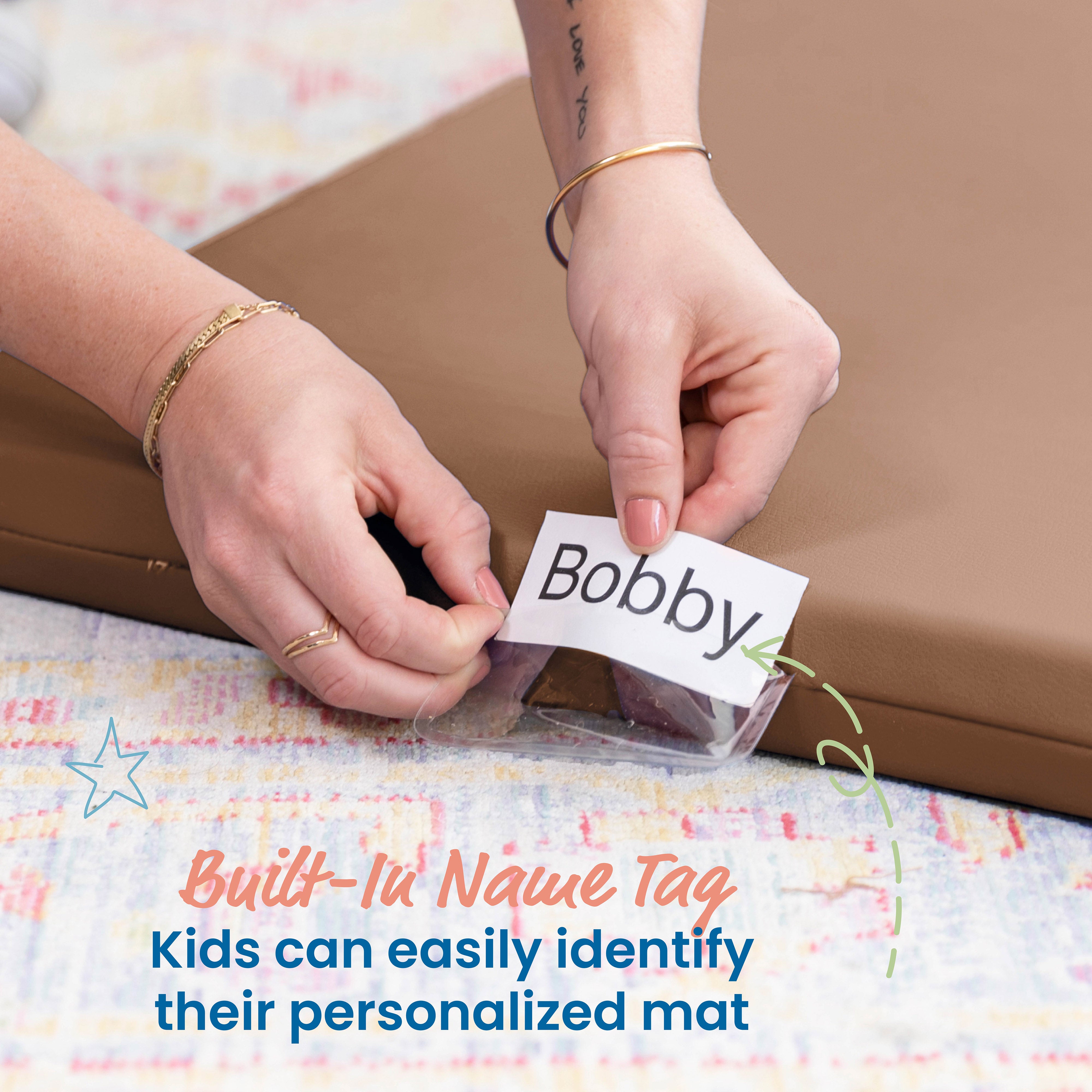 Rainbow Rest Mat with Name Tag, 5-Piece