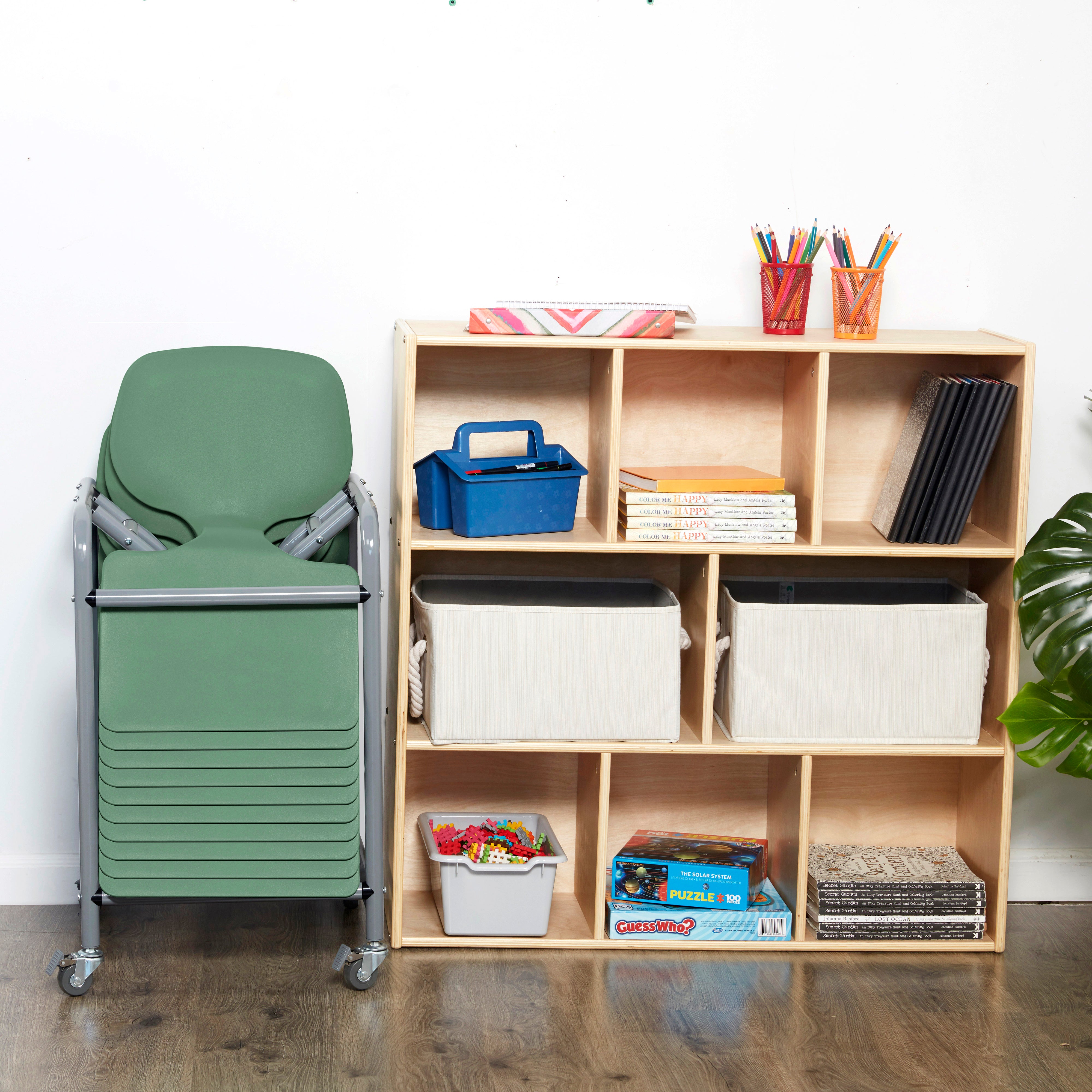 The Surf Portable Lap Desk with Mobile Storage Cart, 10-Pack