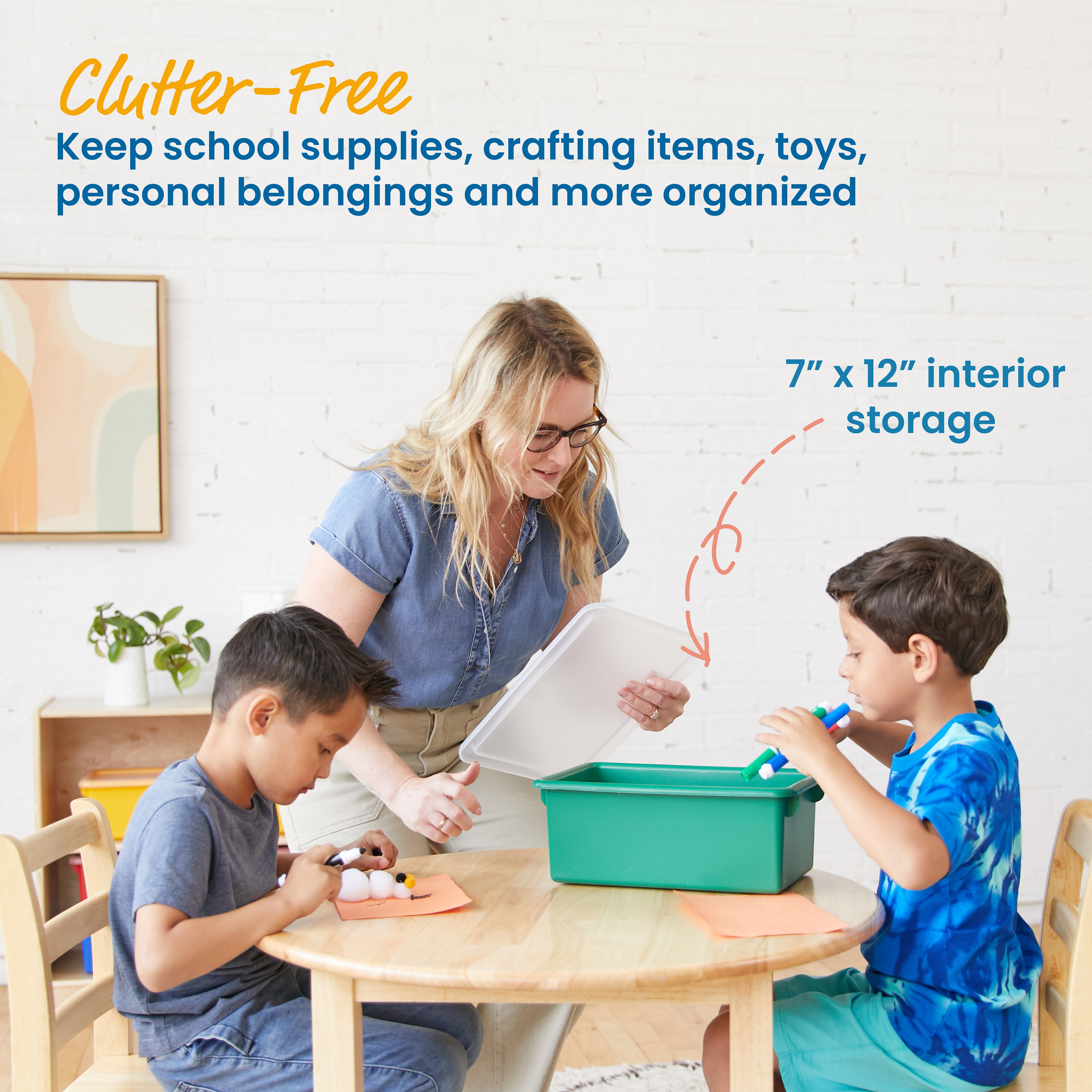 Cubby Storage Bin with Lid, 10-Piece