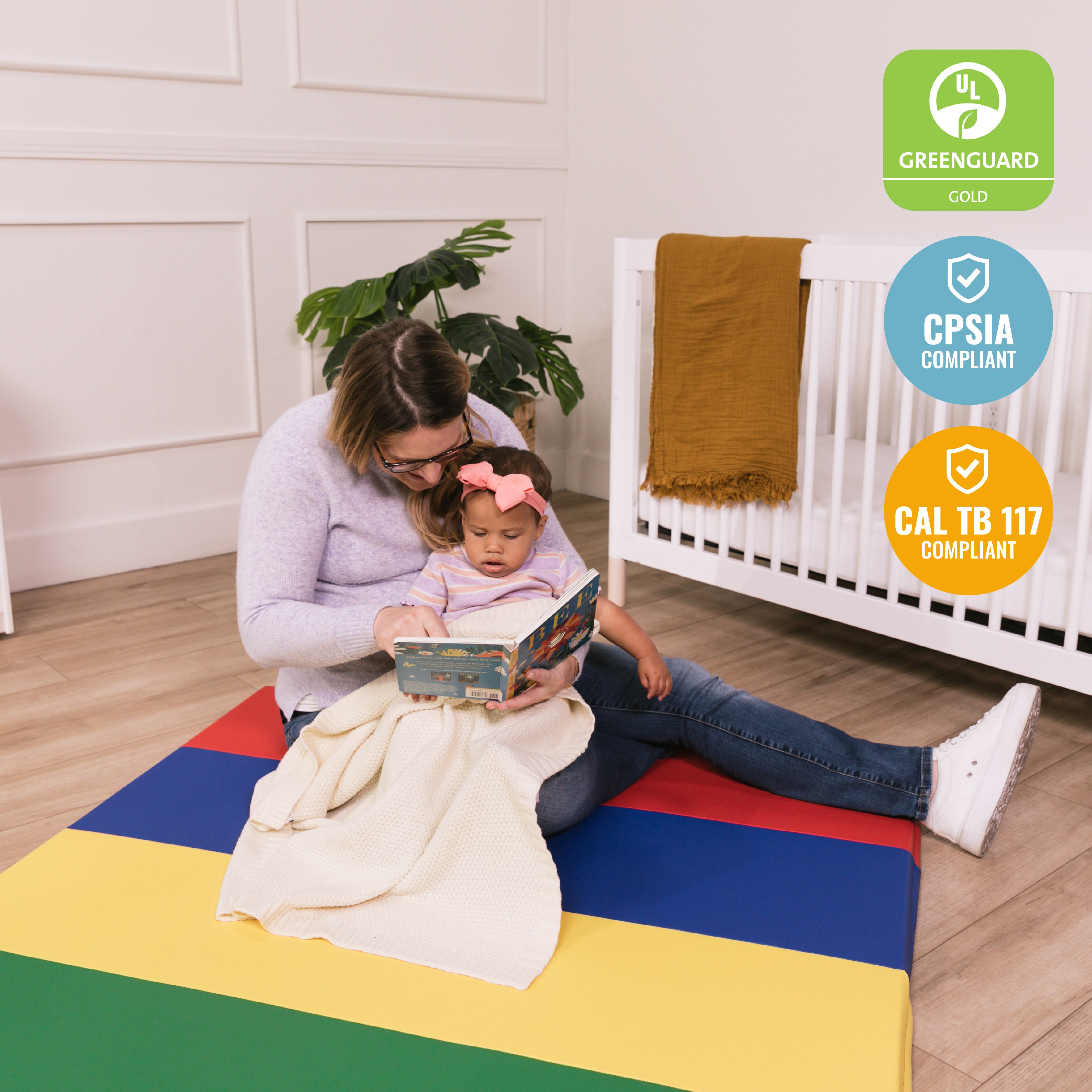 4-Section Rainbow Runway Activity Mat