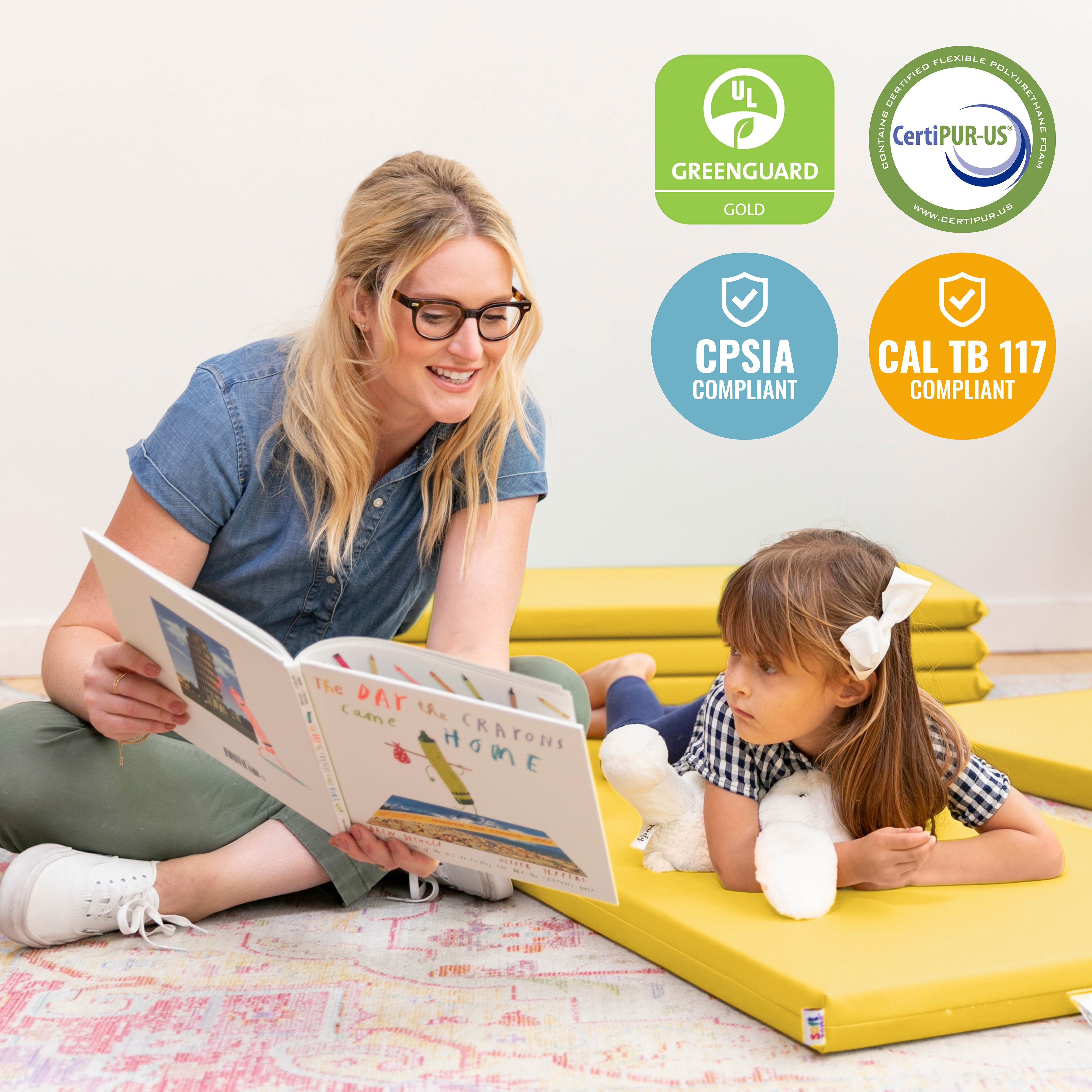 Rainbow Rest Mat with Name Tag, 5-Piece