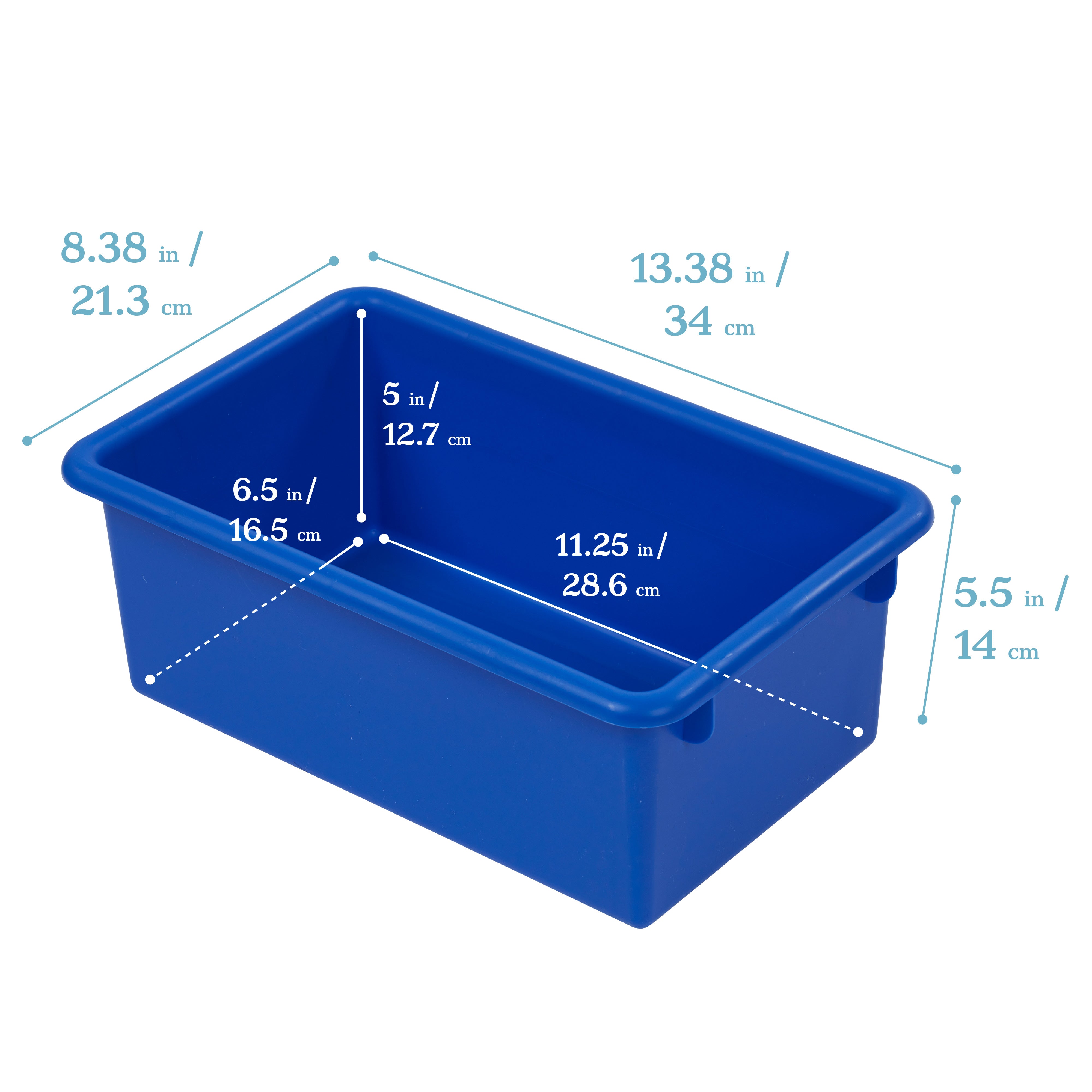 Cubby Storage Bin with Lid, 10-Piece