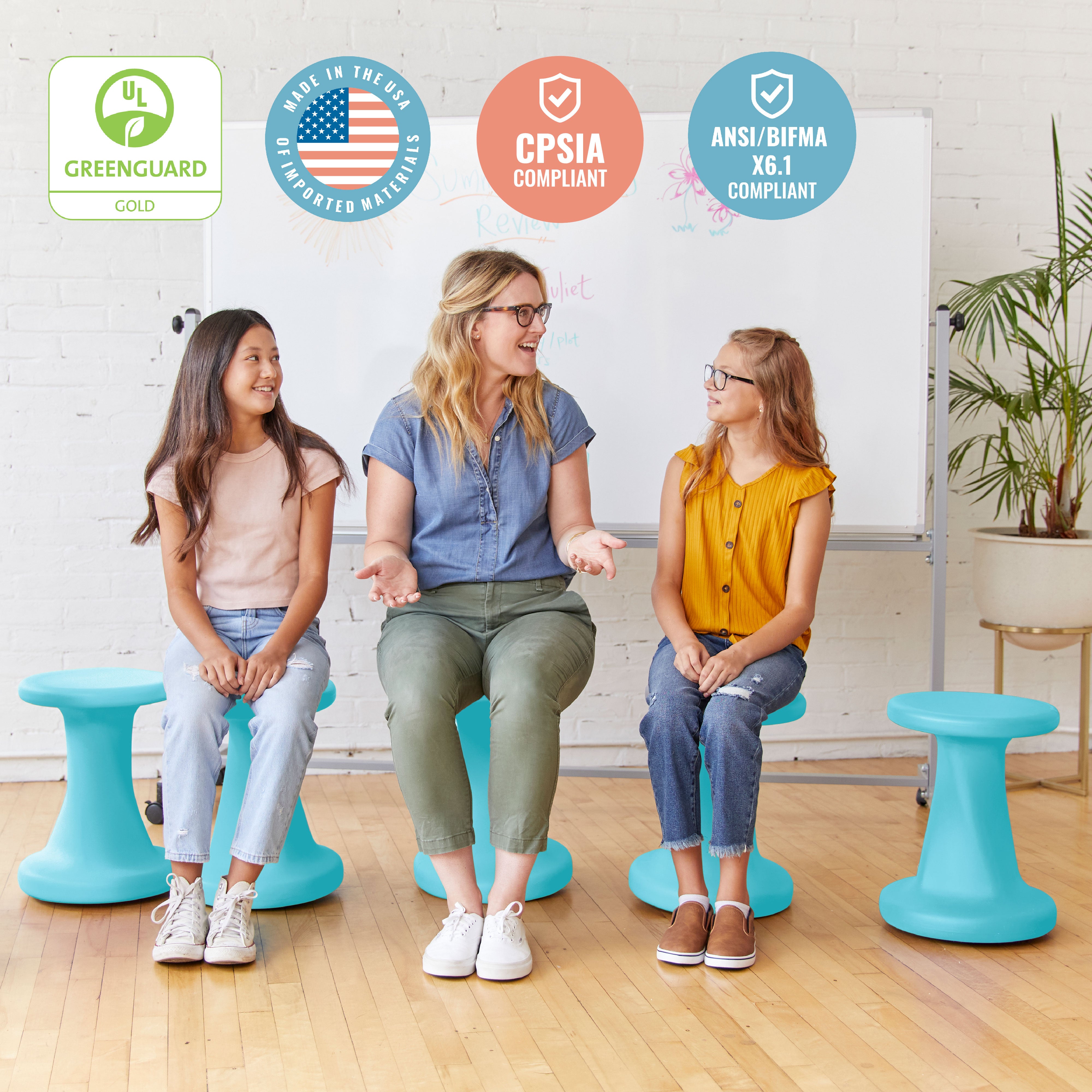 Twist Wobble Stool, 18in Seat Height