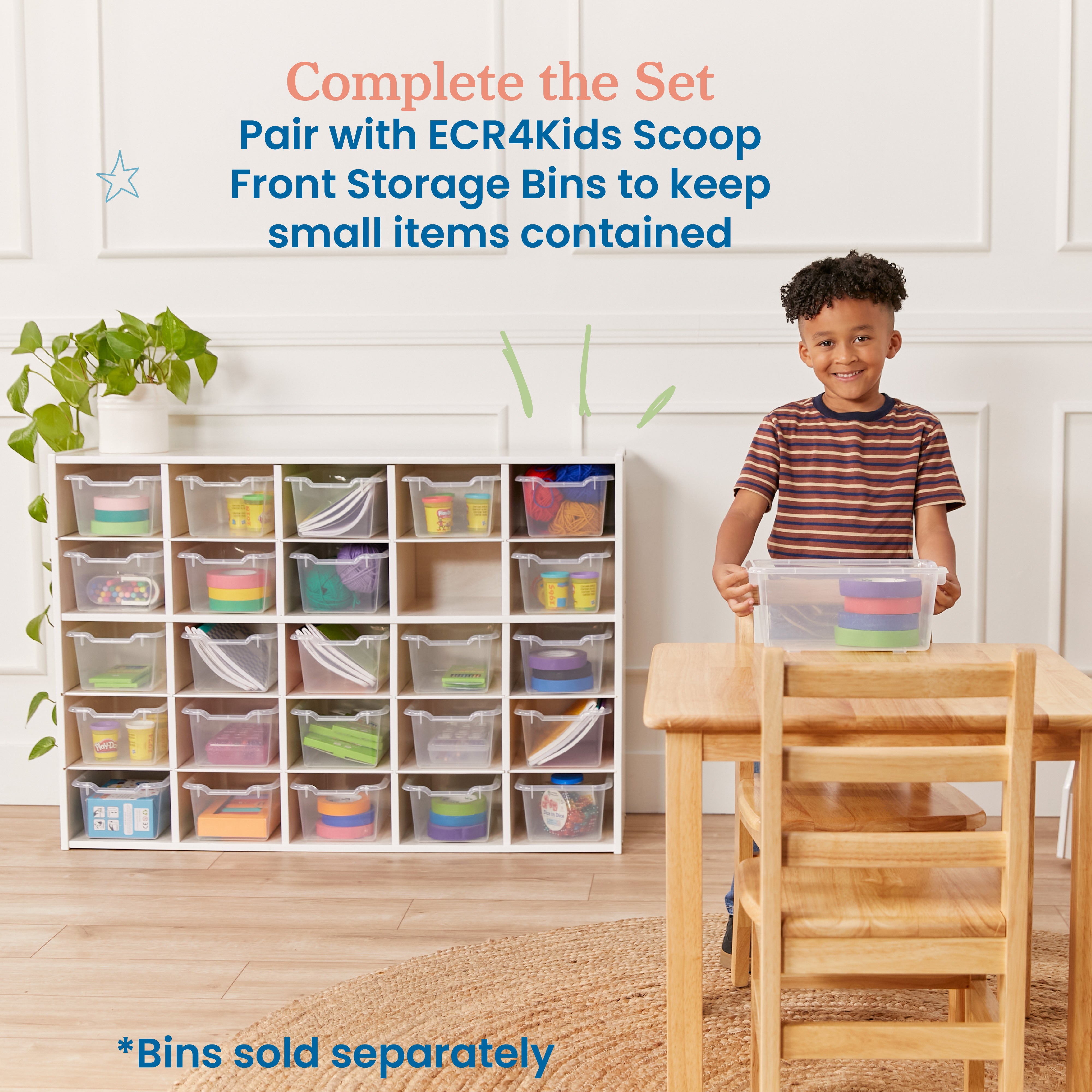 Streamline 25 Cubby Tray Storage Cabinet, 5x5