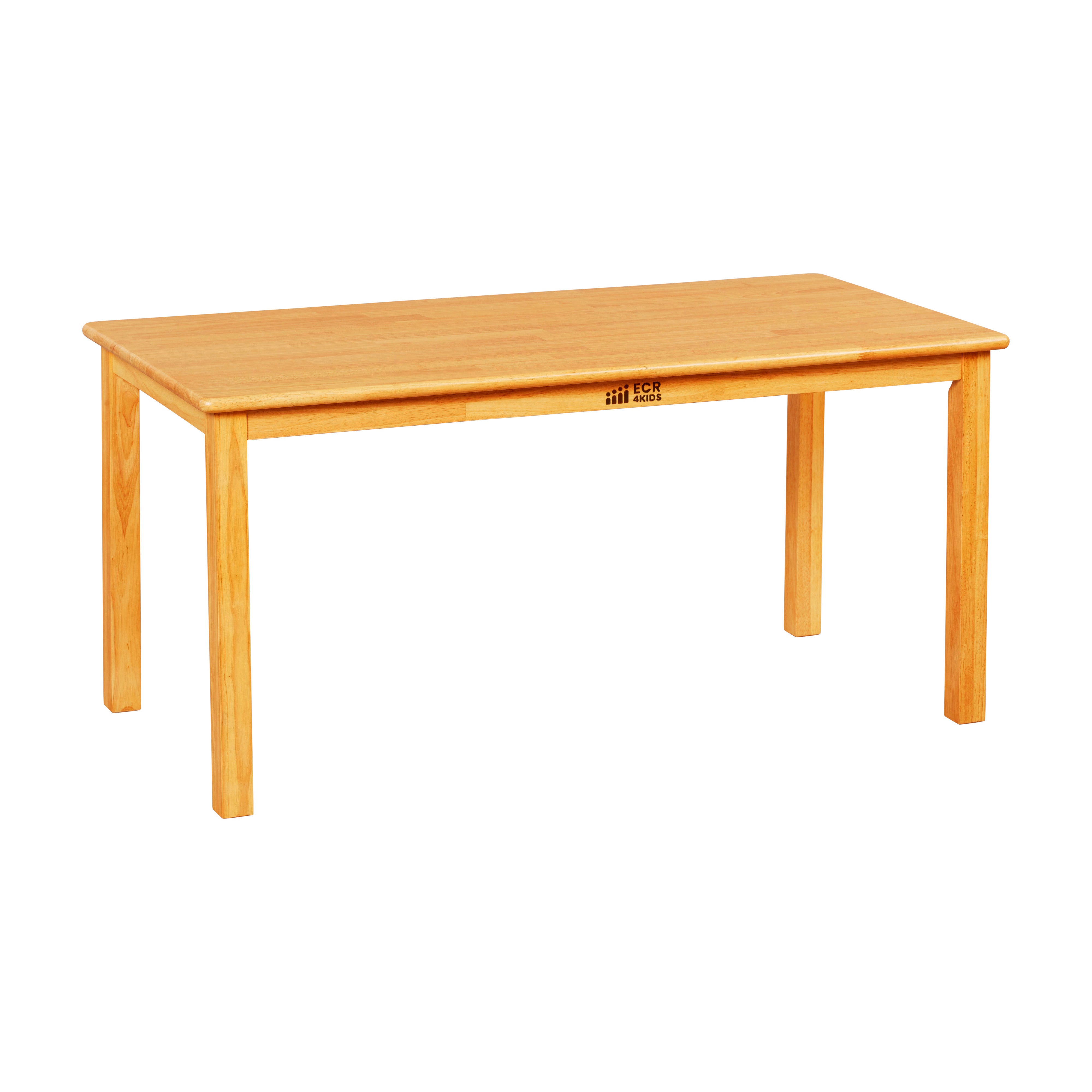 24in x 48in Rectangular Hardwood Table with 22in Legs
