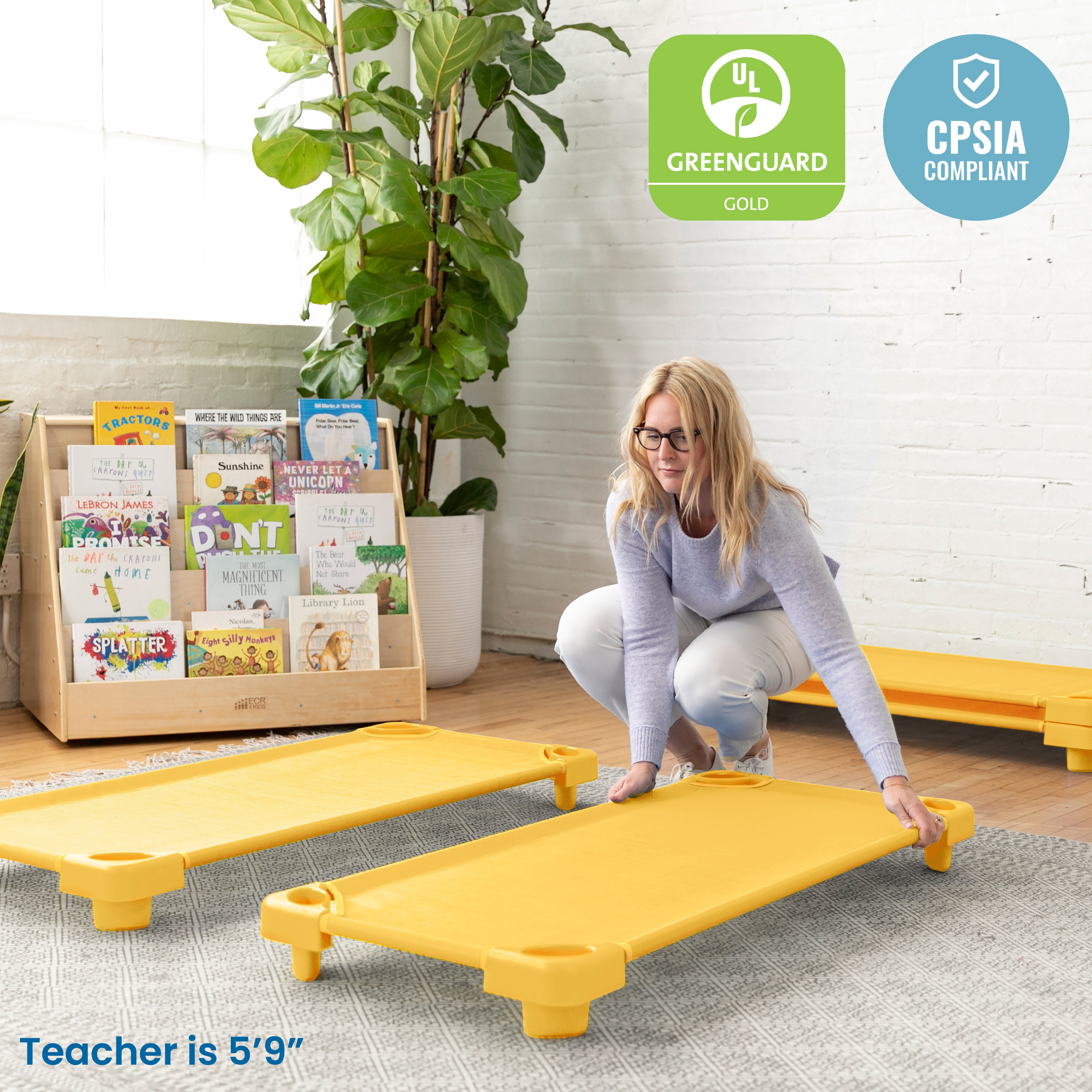 Stackable Kiddie Cot, Ready-to-Assemble, Standard Size, 6-Pack