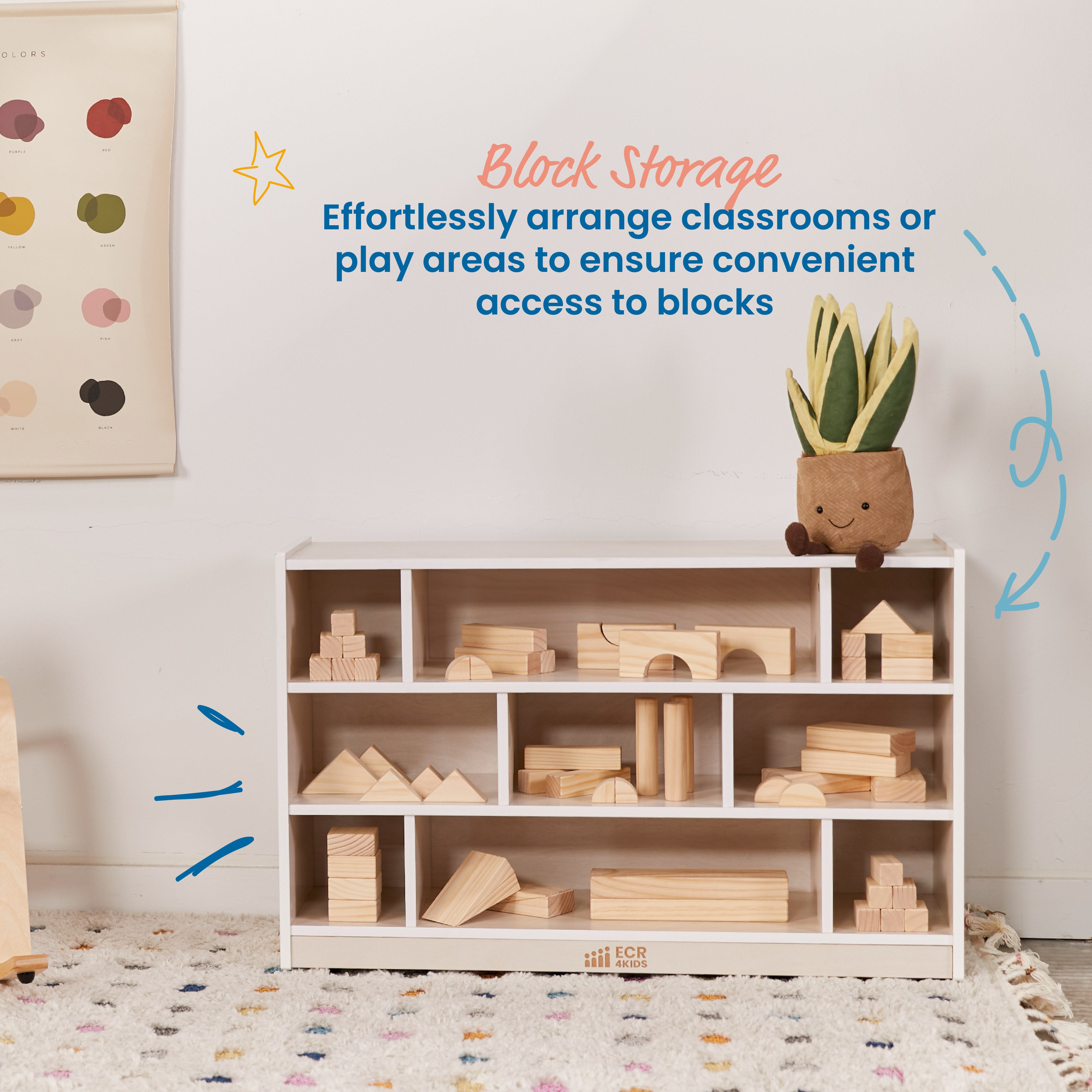 Mobile Block Storage Cart, Medium