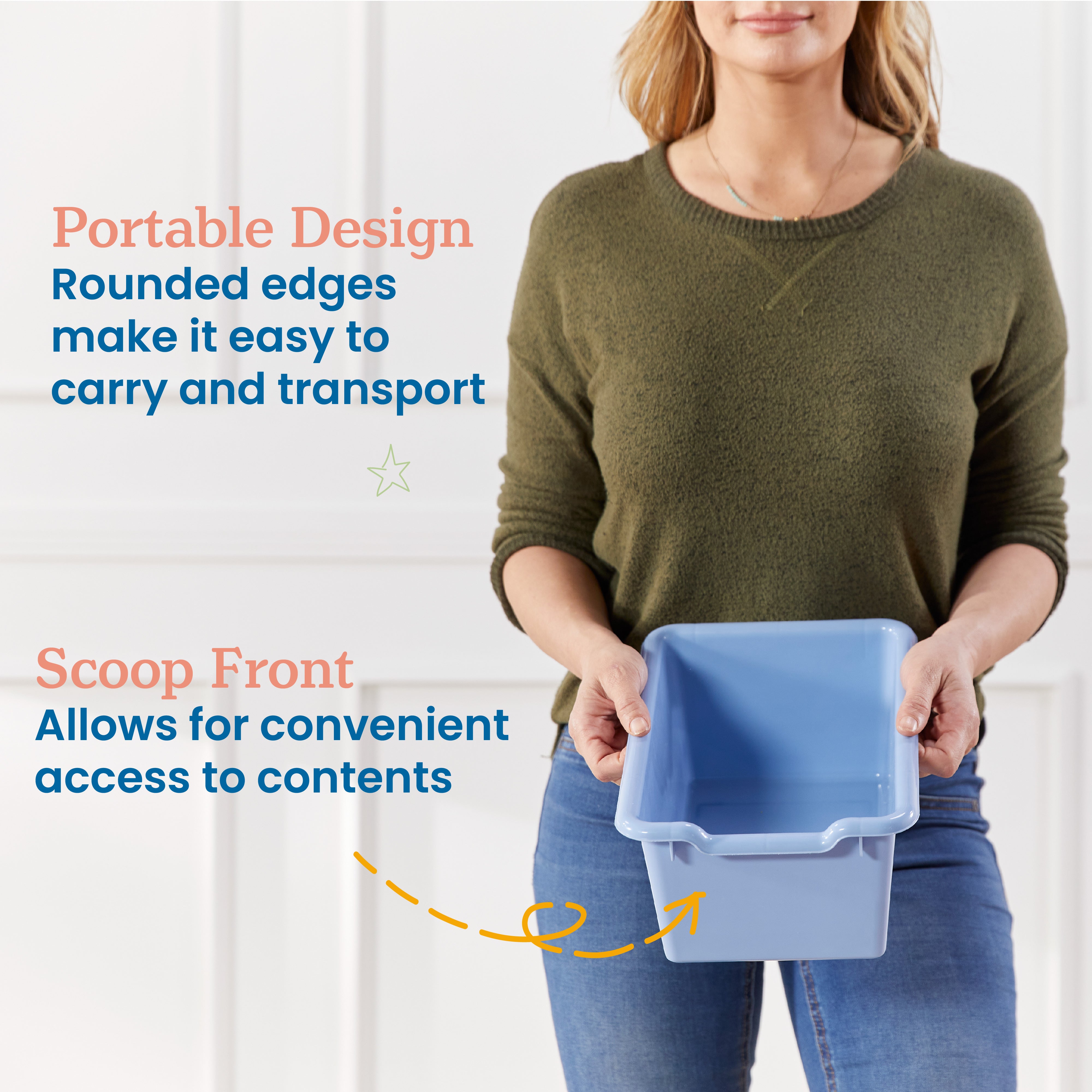 Scoop Front Storage Bin, 30-Piece