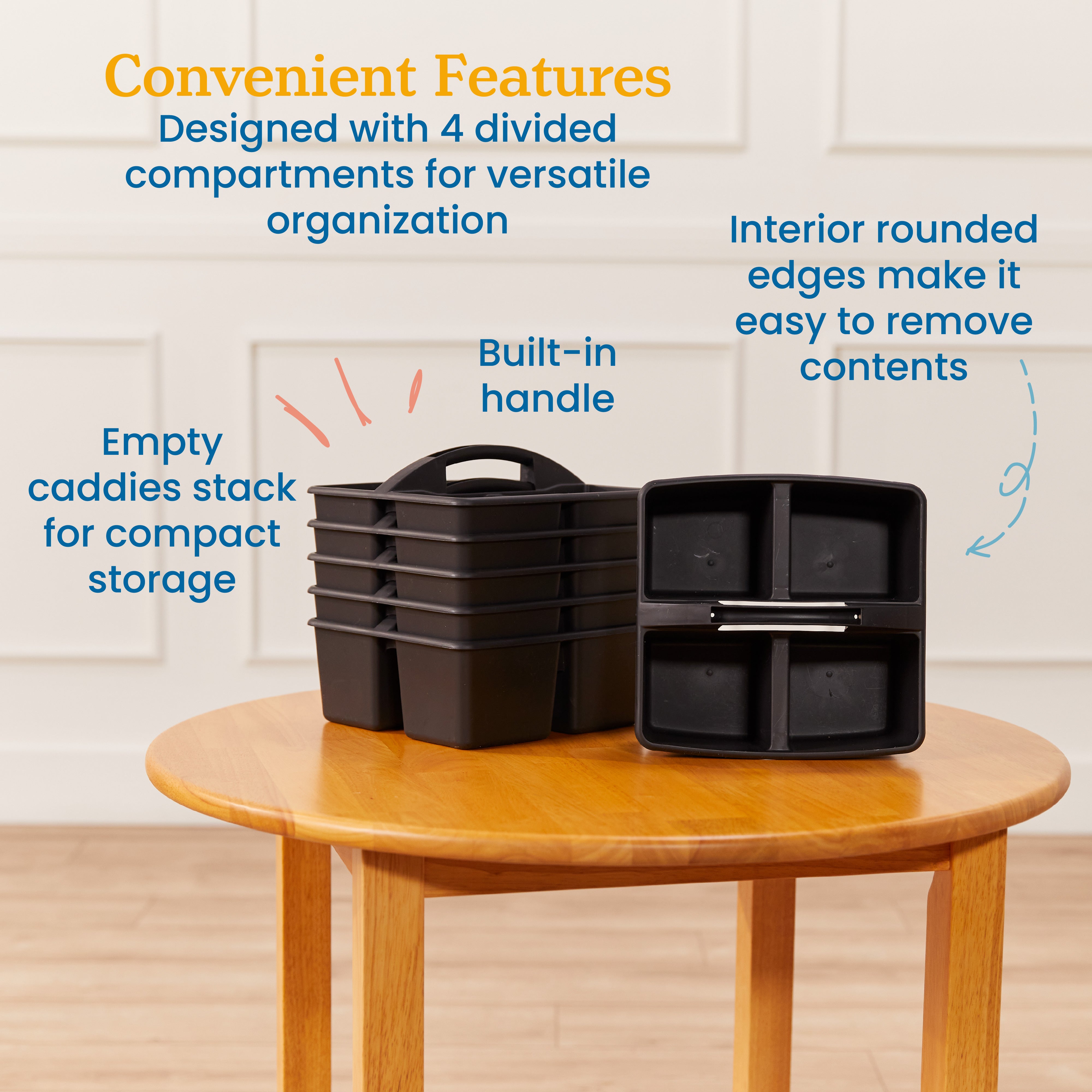 4-Compartment Medium Caddy, 6-Pack