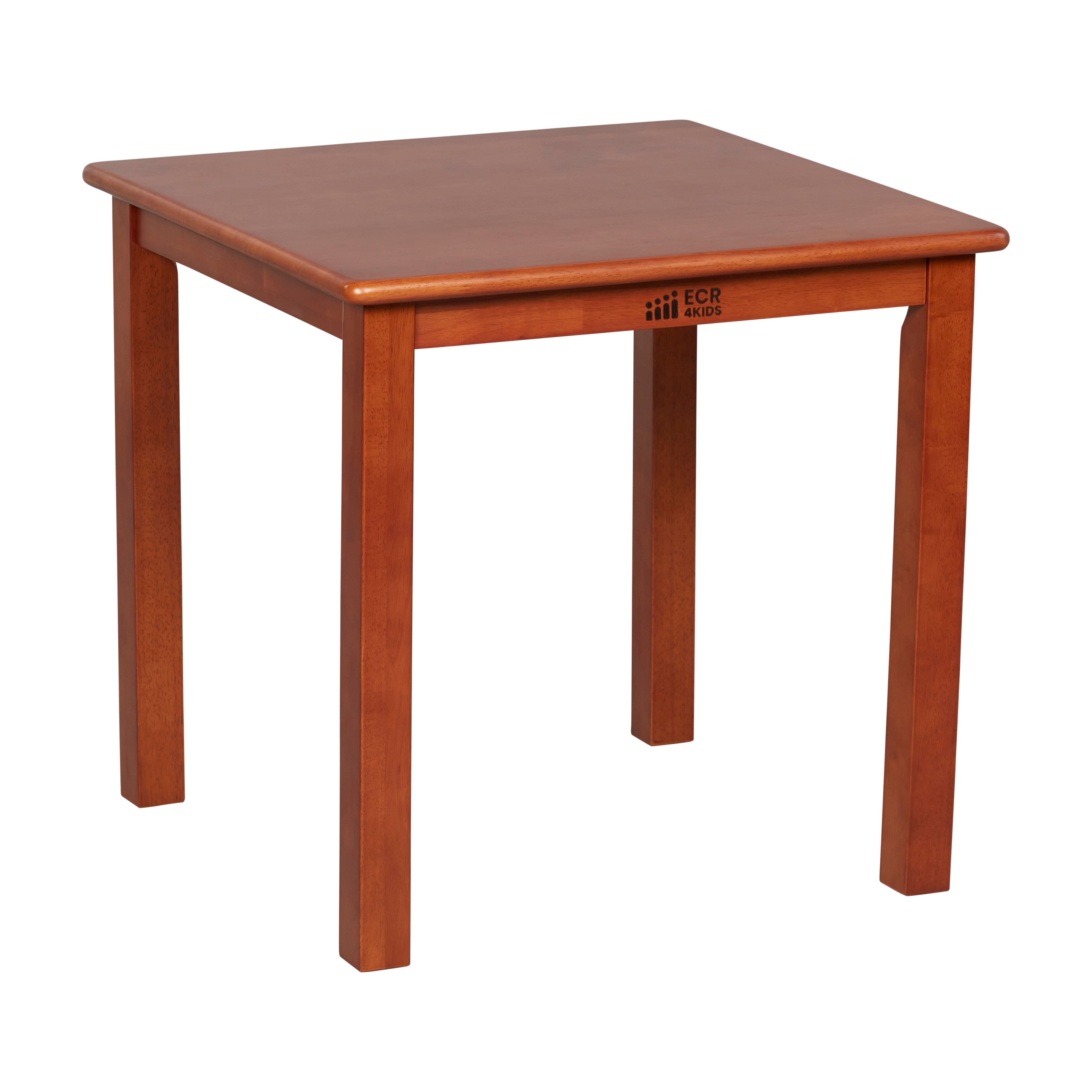 24in Square Hardwood Table with 22in Legs