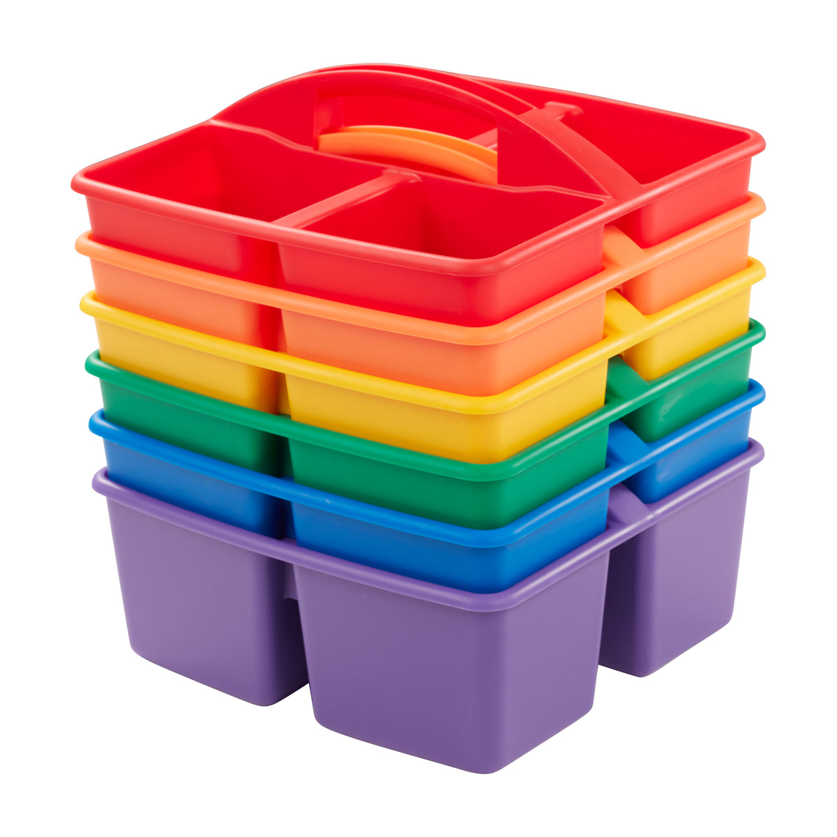 4-Compartment Medium Plastic Caddy, 6-Pack